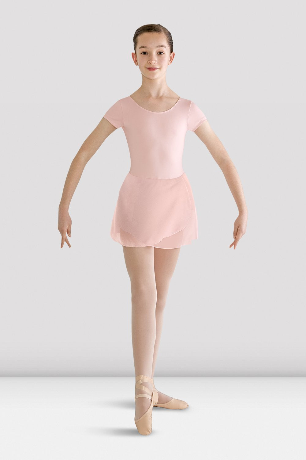 Girls Prisha Short Sleeve Skirted Leotard - Ballet Dance Gymnastics Leotard for Toddler Girls - Perfect for Dance Class, Recital & Performance