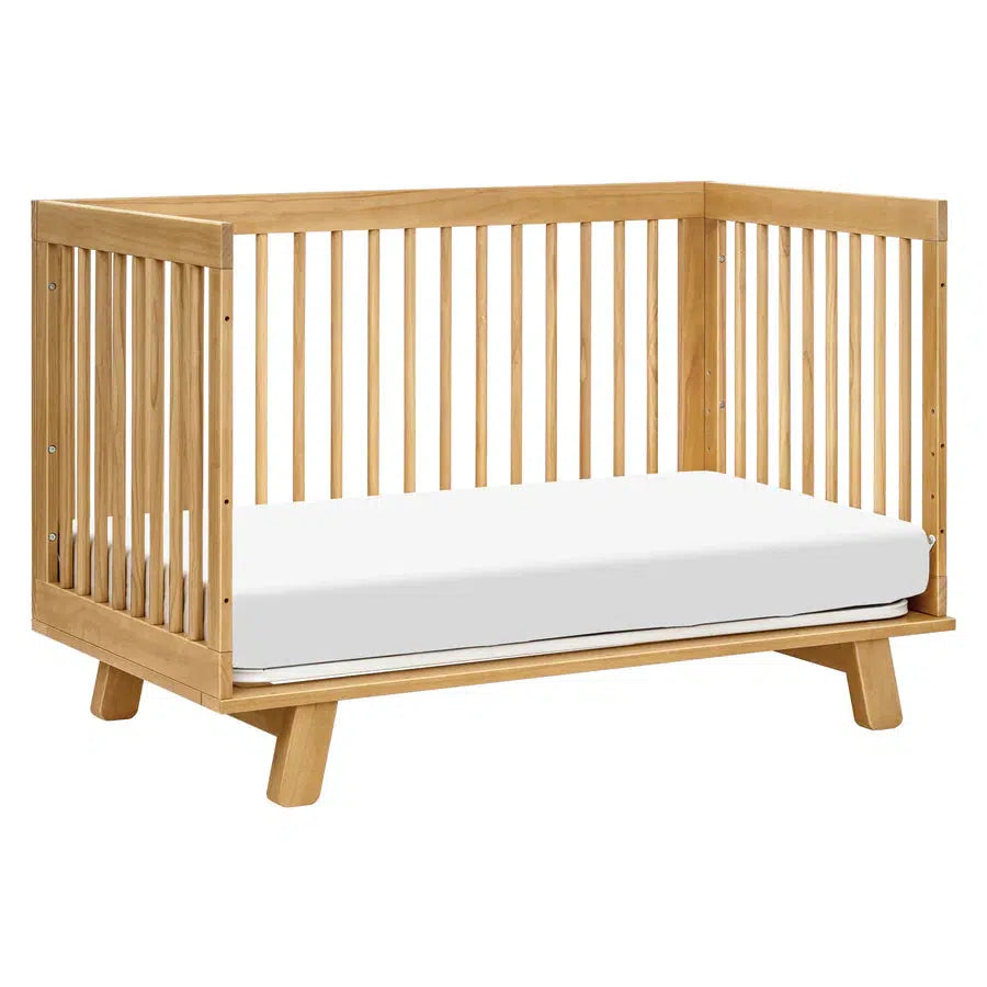 Babyletto Hudson 3-in-1 Convertible Crib in Honey - Modern Nursery Furniture for Newborn to Toddler Bed | Perfect for Small Spaces & Gender-Neutral Nursery Decor