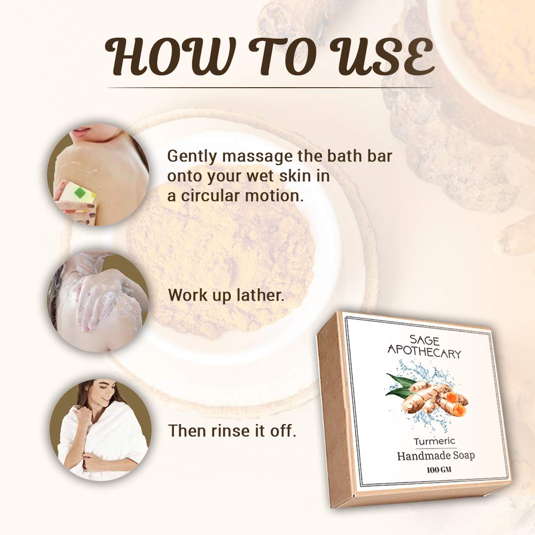 **Organic Turmeric & Orange Handmade Bath Soap for Sensitive Skin – Sulfate-Free, Chemical-Free, 100g (Pack of 2) – Gentle Cleansing for Face & Body, Ideal for Dry Skin – Perfect for Daily Use & Spa Relaxation**