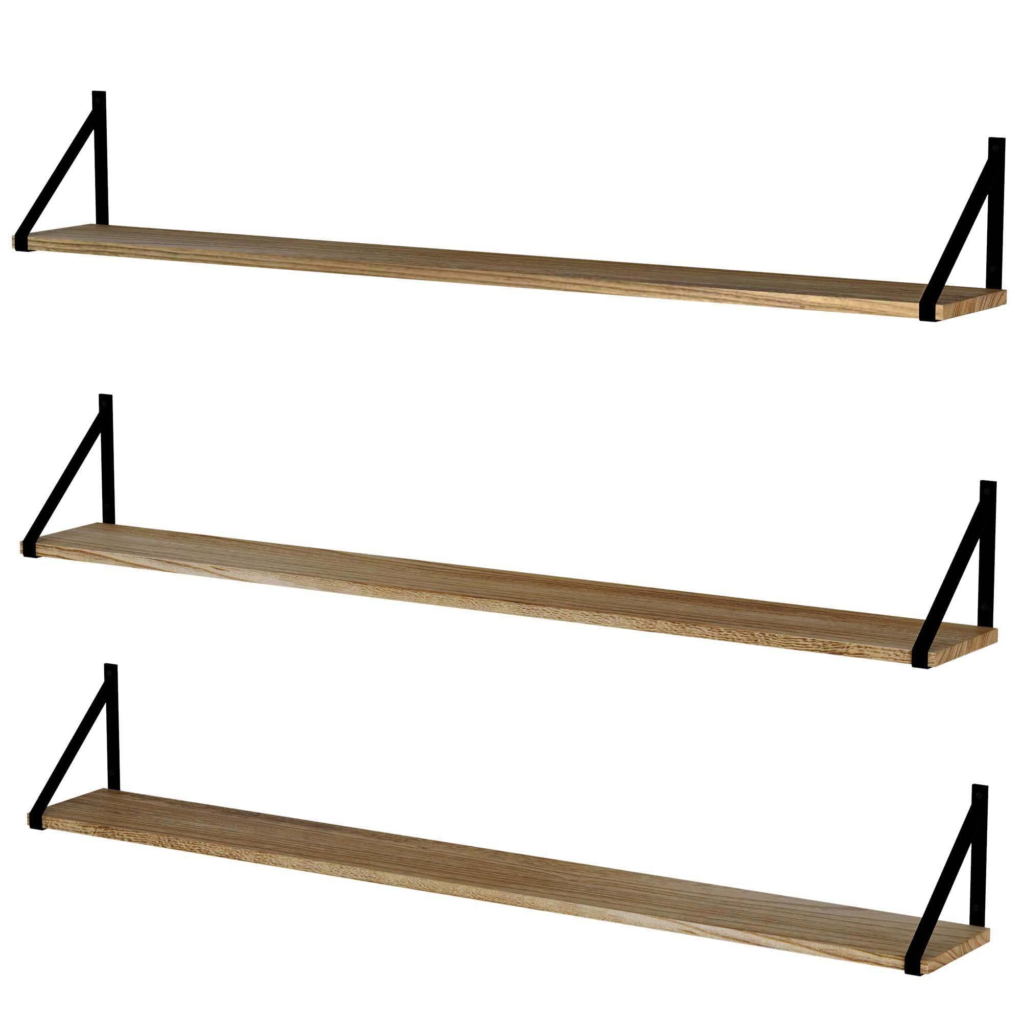 Wallniture Bora Long Floating Shelves - Set of 3 (48
