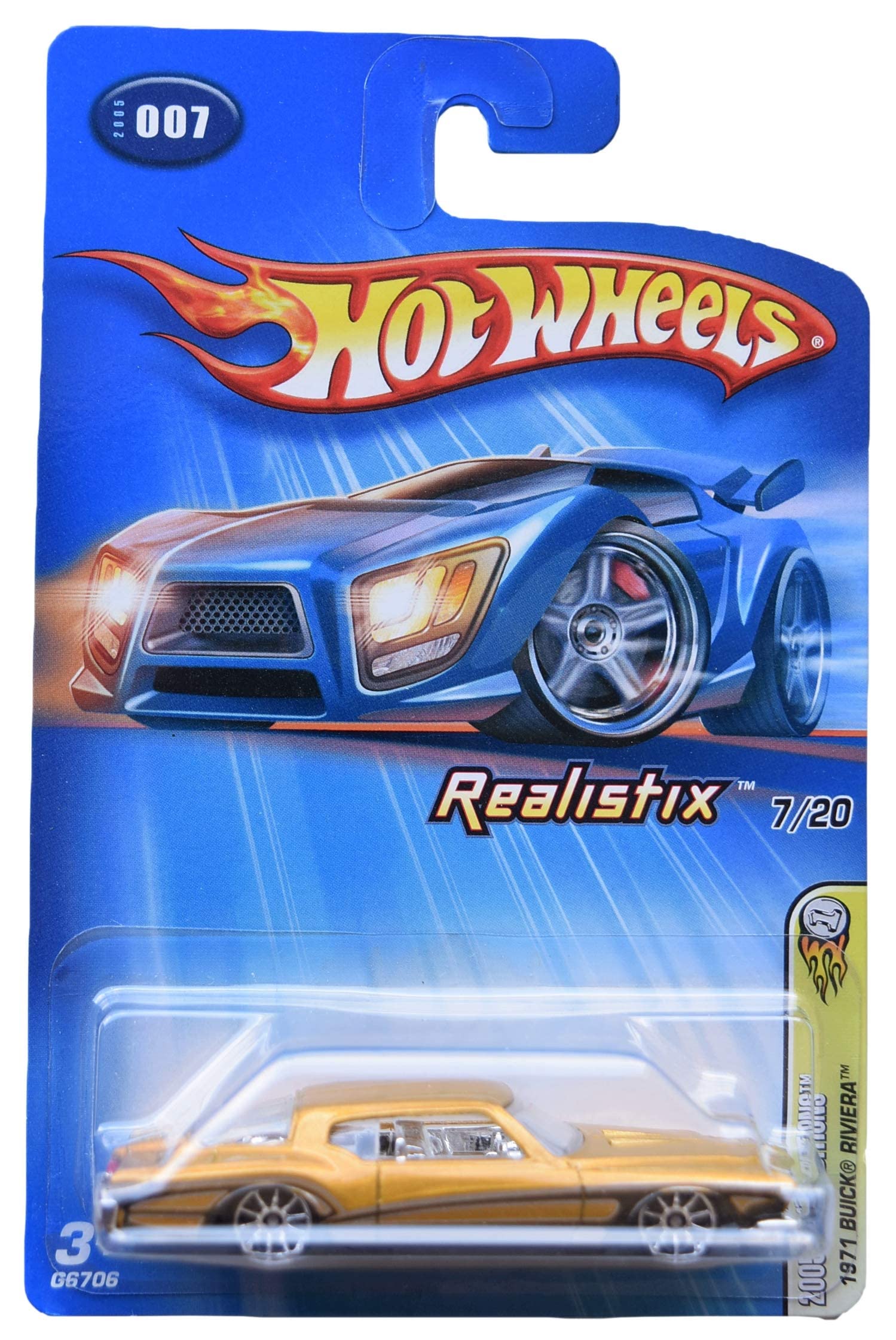 Hot Wheels 1971 Buick Riviera Gold Die-Cast Car - Limited Edition 7/20 - Collectible Toy Car for Kids & Adults - Perfect for Display, Gifts, and Racing Play