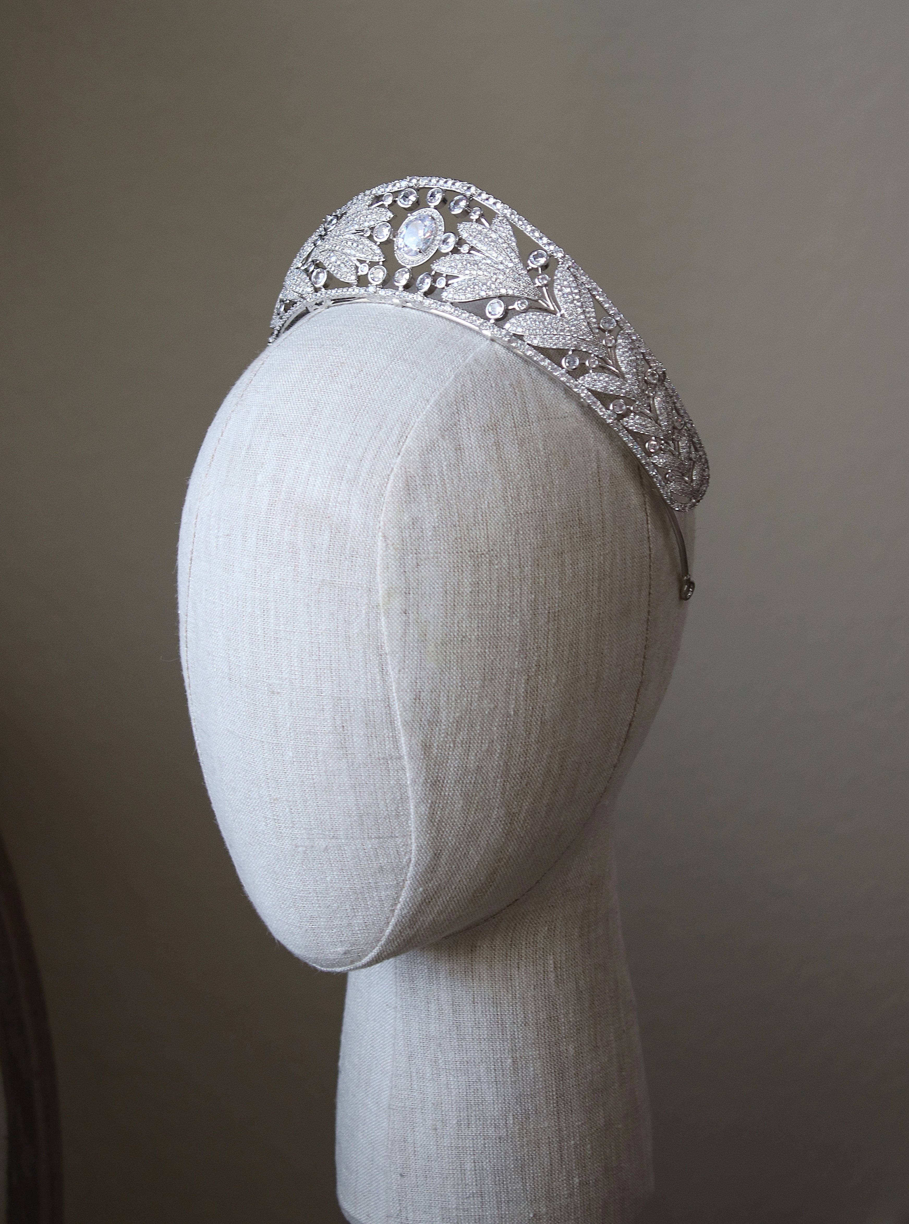 MARIE ADELAIDE Simulated Diamond Royal Bridal Crown Tiara - Elegant Wedding Headpiece for Brides, Princess Costume, Prom, Pageant & Special Occasions