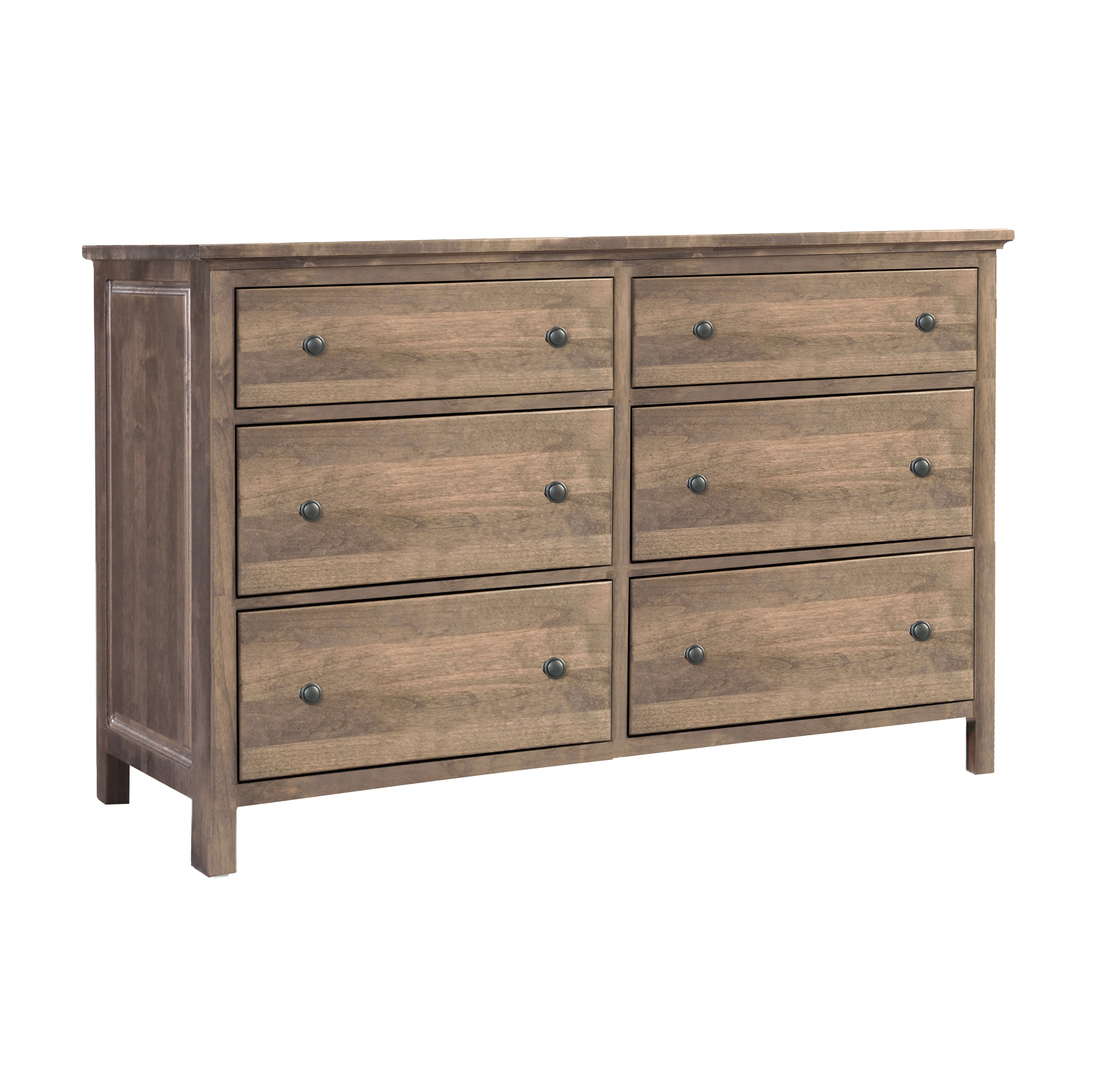 Heritage 6-Drawer Wooden Dresser for Bedroom - Solid Wood Chest of Drawers with Spacious Storage for Clothes, Bedding & Accessories | Perfect for Master Bedroom, Guest Room & Dorm Organization