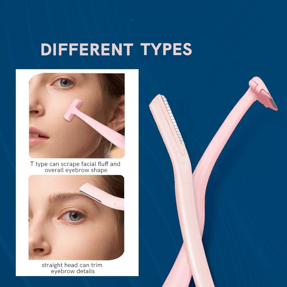 6-Piece Japanese Precision Face Razors for Women - Eyebrow & Peach Fuzz Removal, Dermaplaning Exfoliation Tools for Smooth Skin | Perfect for Eyebrow Shaping, Facial Hair Removal & At-Home Spa Treatments