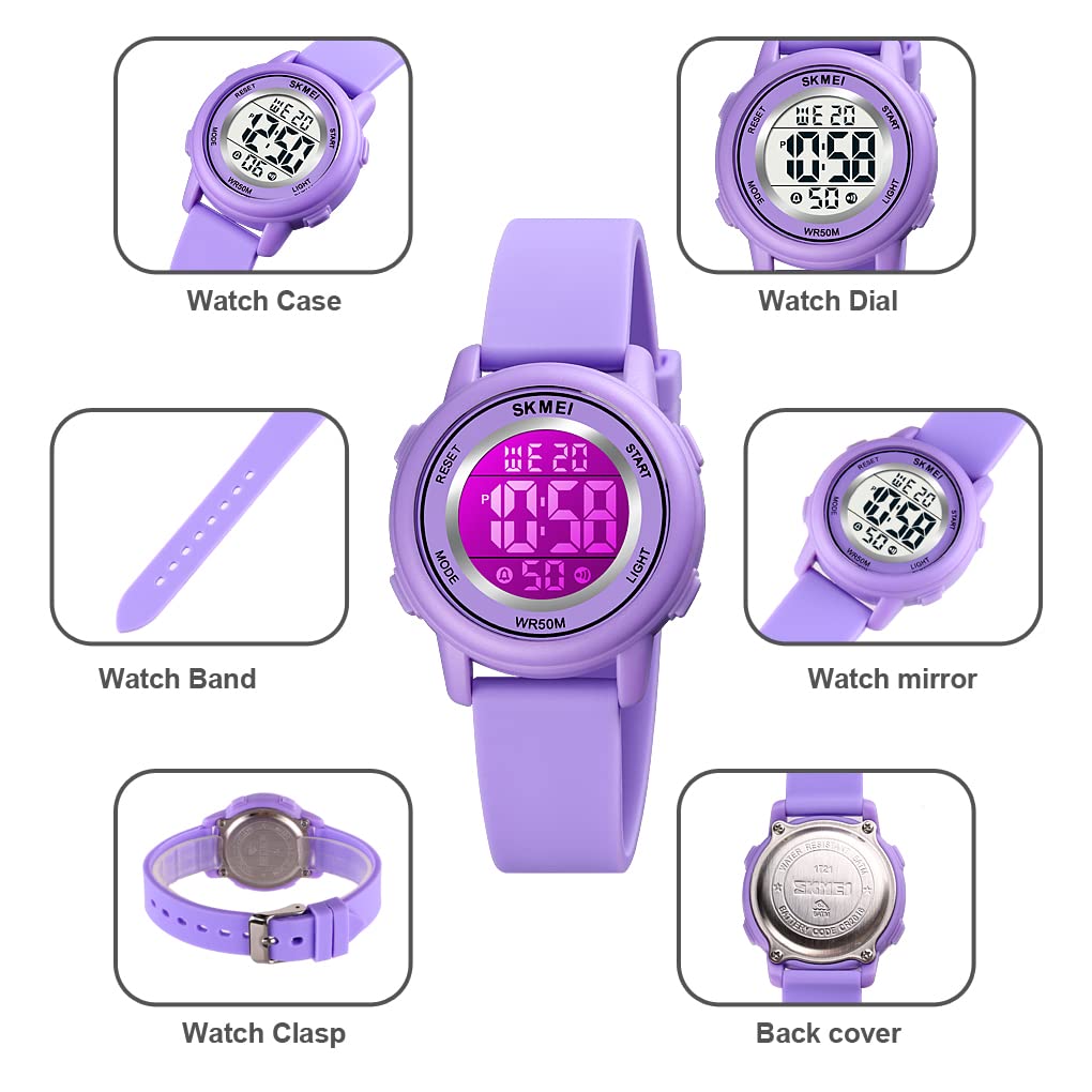 MASTOP LED Digital Sports Watch with Stopwatch, Calendar, 5Bar Waterproof - Multifunctional Wristwatch for Running, Swimming & Outdoor Activities