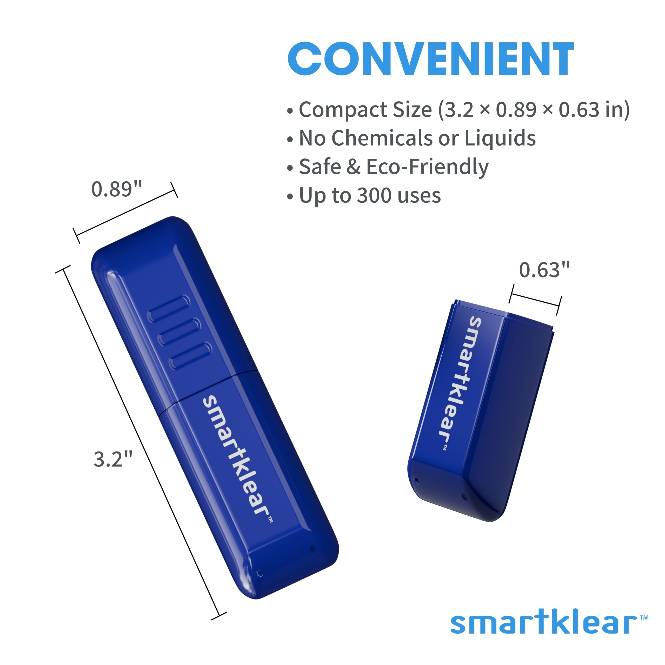 SmartKlear Smart Phone Screen Cleaner - Carbon Microfiber Technology for iPhone, Android & All Devices - Blue (1 Pack) - Perfect for Home, Office & Travel Use