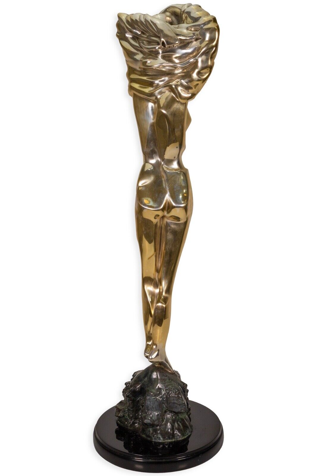 Oshra Michan D'Argenta Signed Sensuality Contemporary Figurative Sculpture - 1990s Art Collectible for Home Decor & Office Display
