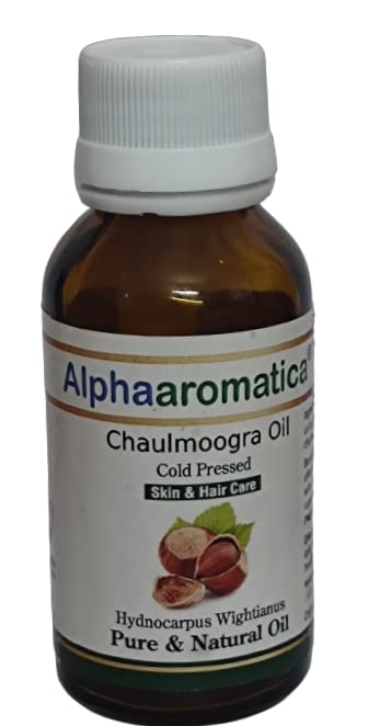 Pure Chaulmoogra Oil 50ml - 100% Natural Hydrating Oil for Skin & Hair Care - Moisturizes Dry Skin, Soothes Eczema & Psoriasis - Perfect for Massage, Aromatherapy & DIY Beauty Products