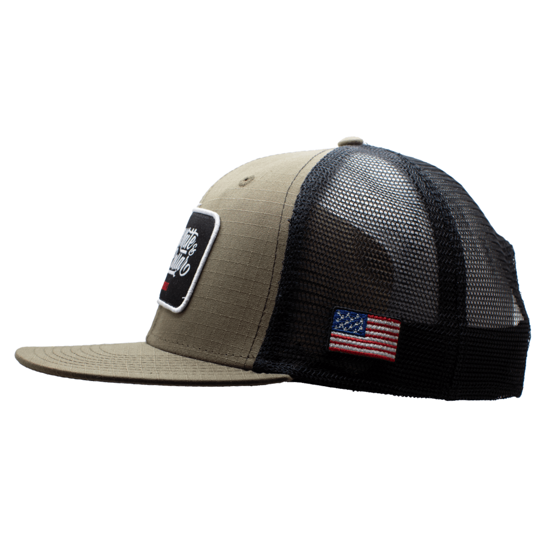 RWBC Patch Snapback RipStop Hat - Olive & Black Color - Perfect for Outdoor Activities, Sports, and Casual Wear