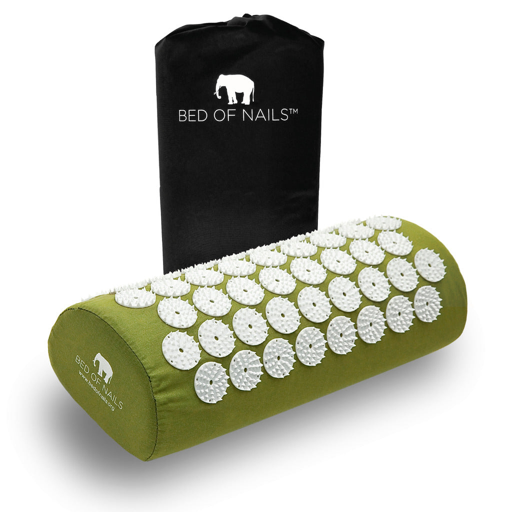 Acupressure Pillow for Neck & Back Pain Relief - Green - Perfect for Home, Office, and Travel Use