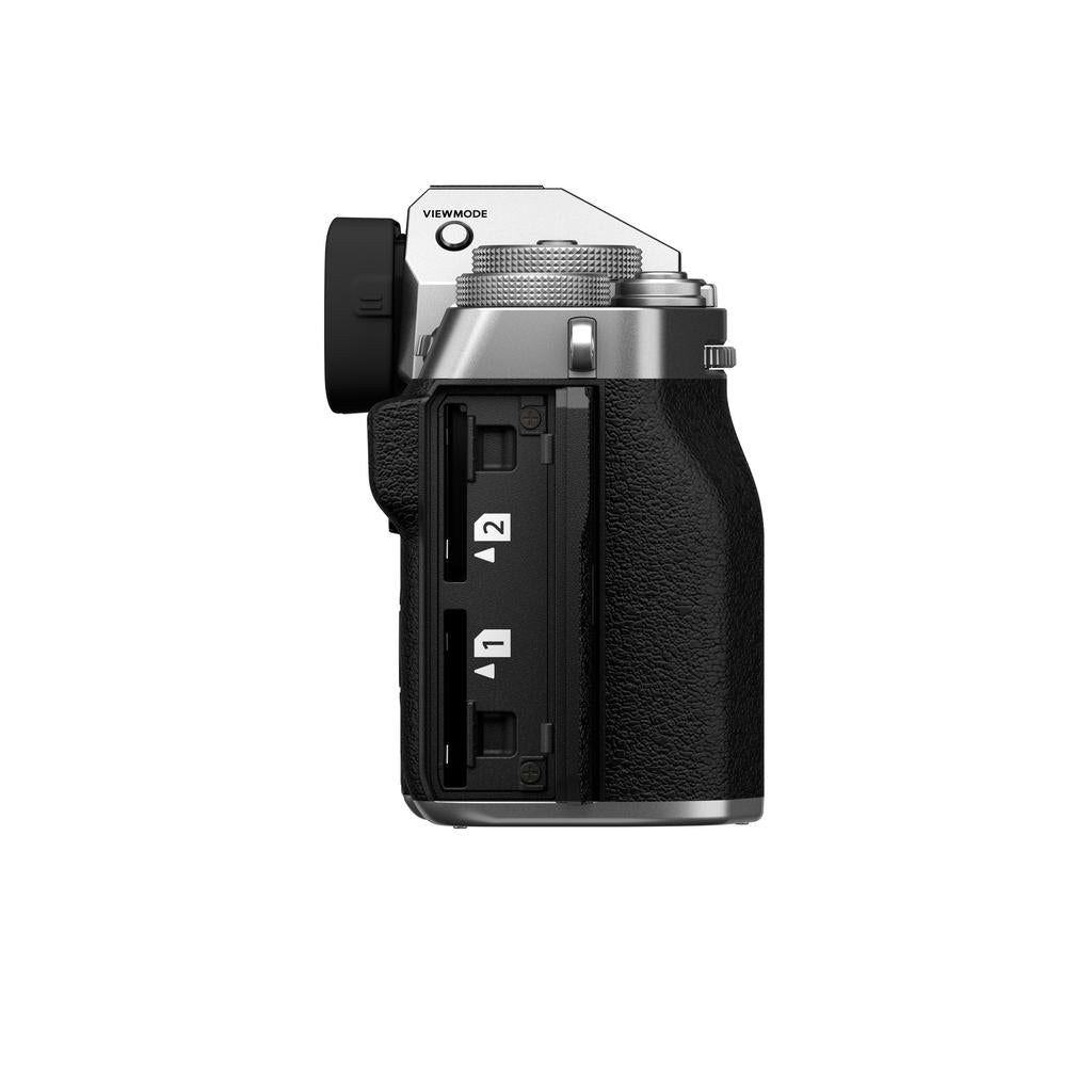 FUJIFILM X-T5 Mirrorless Digital Camera (Silver) - 26.1MP APS-C Sensor, 5-Axis IBIS, 4K Video - Perfect for Travel Photography & Vlogging