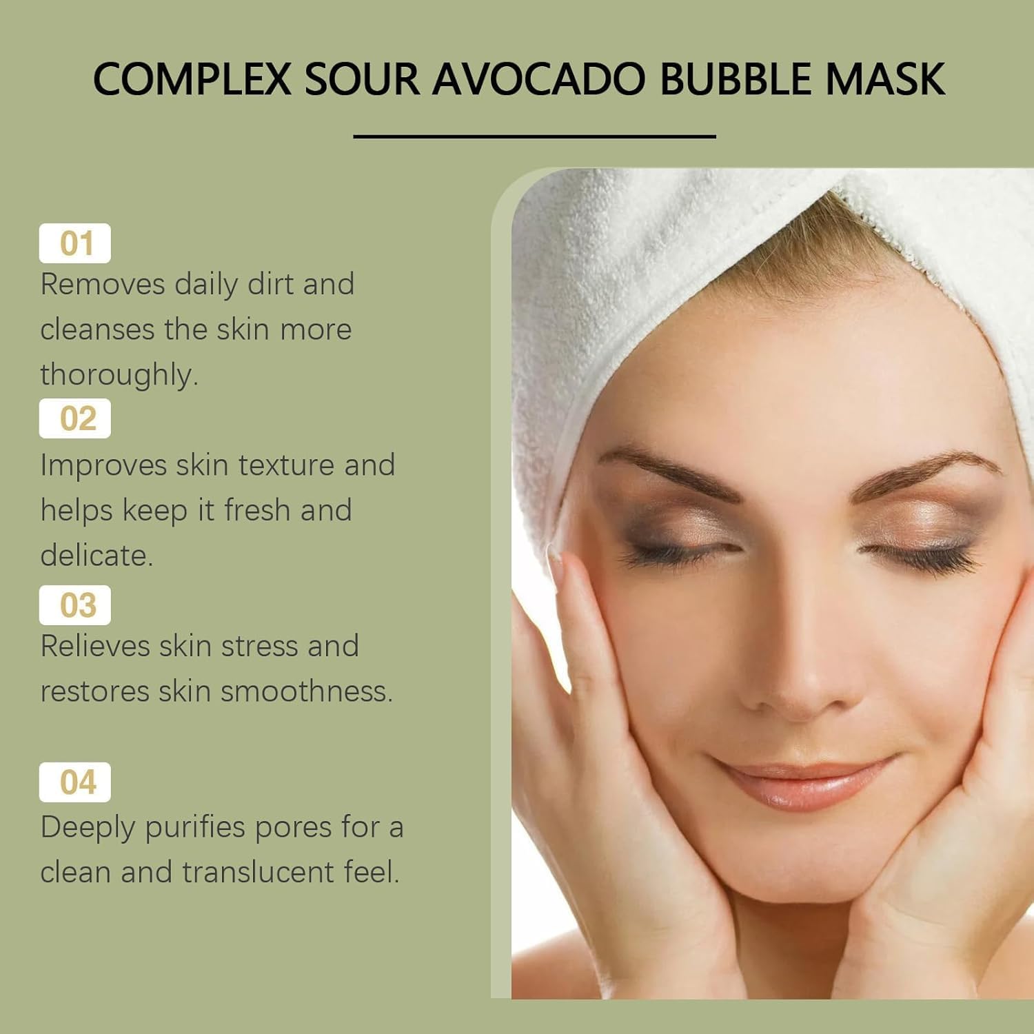 Avocado Bubble Cleansing Mask - Deep Pore Cleanser for Blackhead Removal, Fast Foaming & Moisturizing Face Mask for Glowing Skin | Perfect for Daily Skincare & Spa Nights at Home