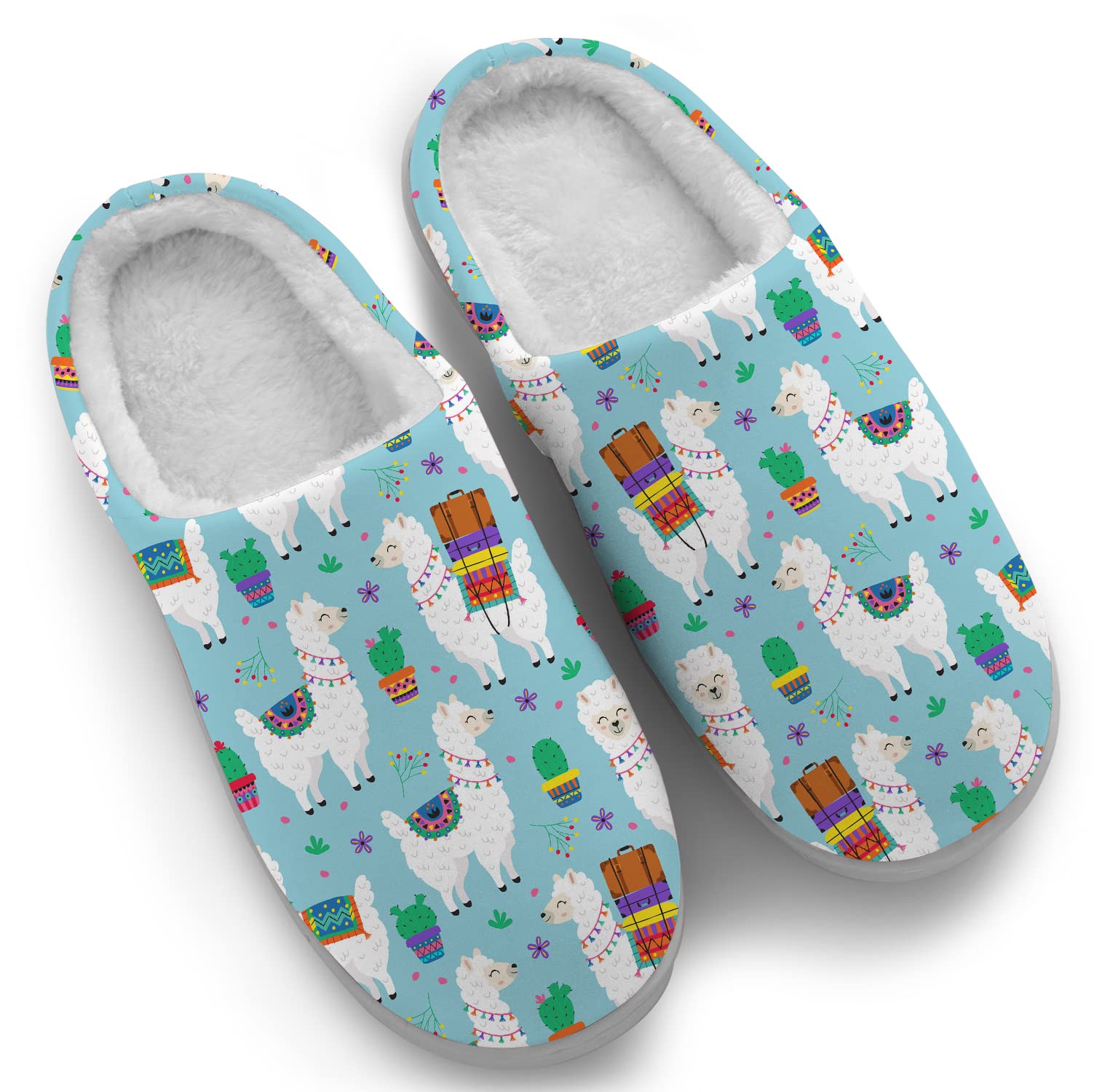 **Cozy Llama Slippers for Women & Men - Memory Foam Fuzzy House Shoes with Anti-Skid Sole - Perfect Winter Indoor Slippers & Gift Idea for Family & Friends**    *(Ideal for lounging at home, keeping feet warm in winter, or as a fun holiday gift!)*