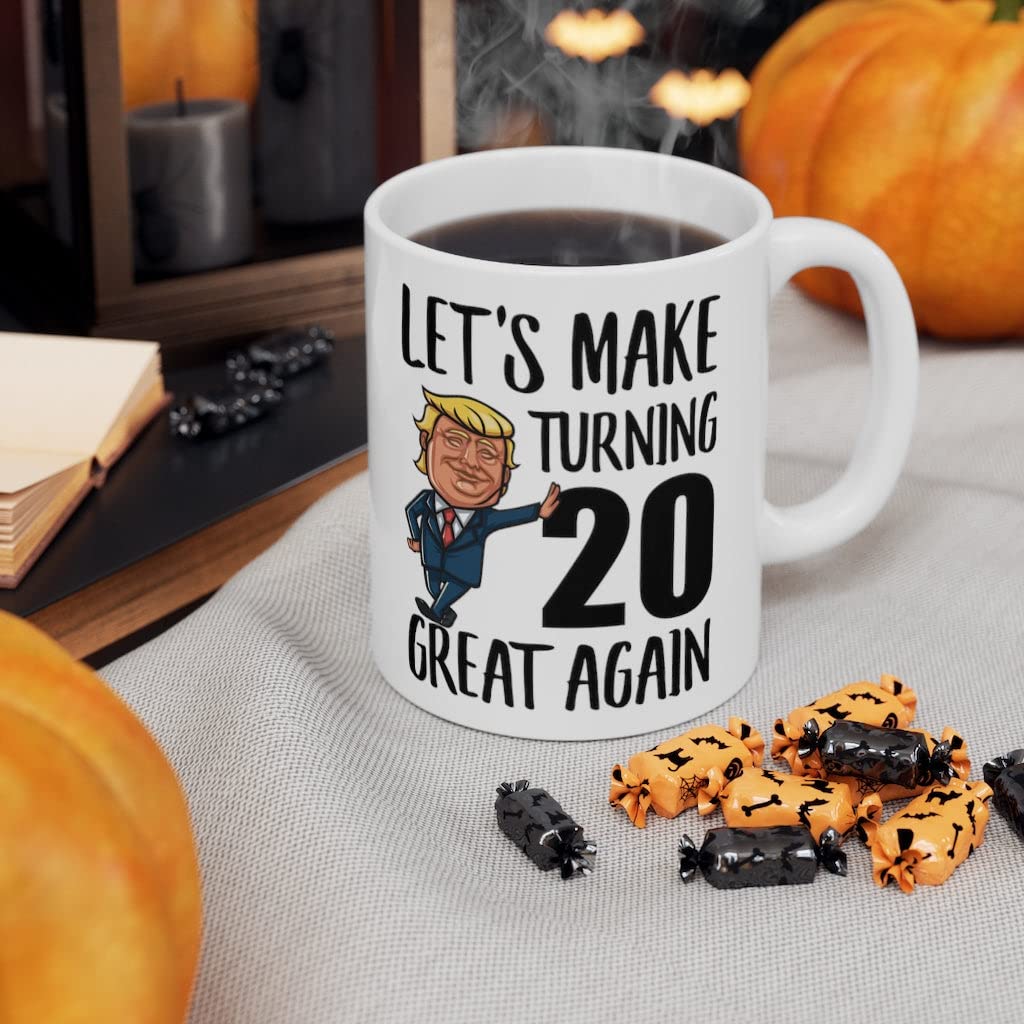 20th Birthday Gifts for Women & Men - Funny 20 Years Old Coffee Mug with Inspirational Quotes - 11oz White Ceramic Cup - Perfect for Milestone Celebrations, Office Use & Gift Giving