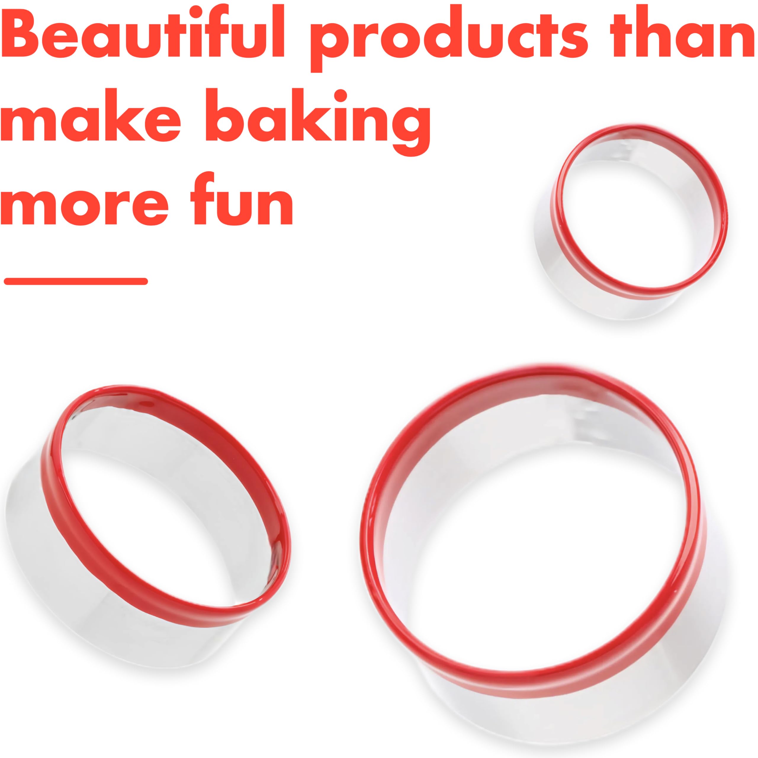 3Pcs Round Cookie Cutters Set (3