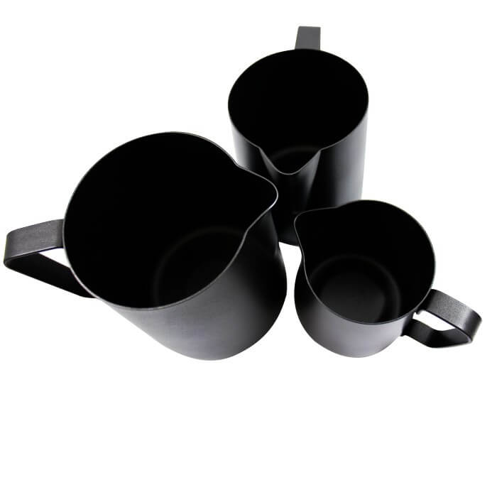 Rhinowares Stealth Milk Jug - Premium Coffee Pour Over Kettle for Baristas & Home Brewing - Perfect for Pour Over Coffee, Tea, and Specialty Drinks at Home or Cafe