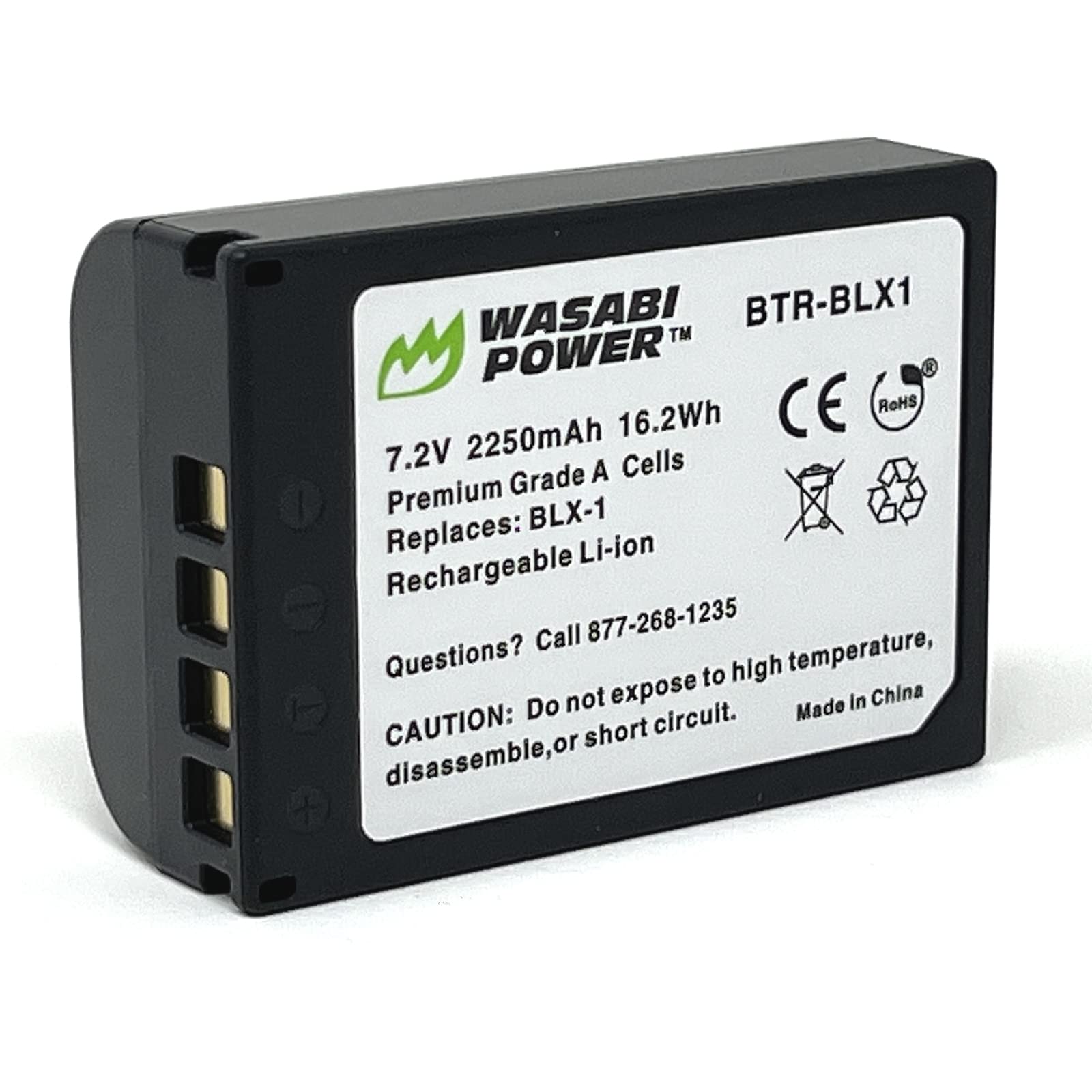 Wasabi Power Replacement Battery for Olympus BLX-1 & OM System OM-1/OM-1 Mark II - High Capacity Camera Battery for Travel, Wildlife & Professional Photography