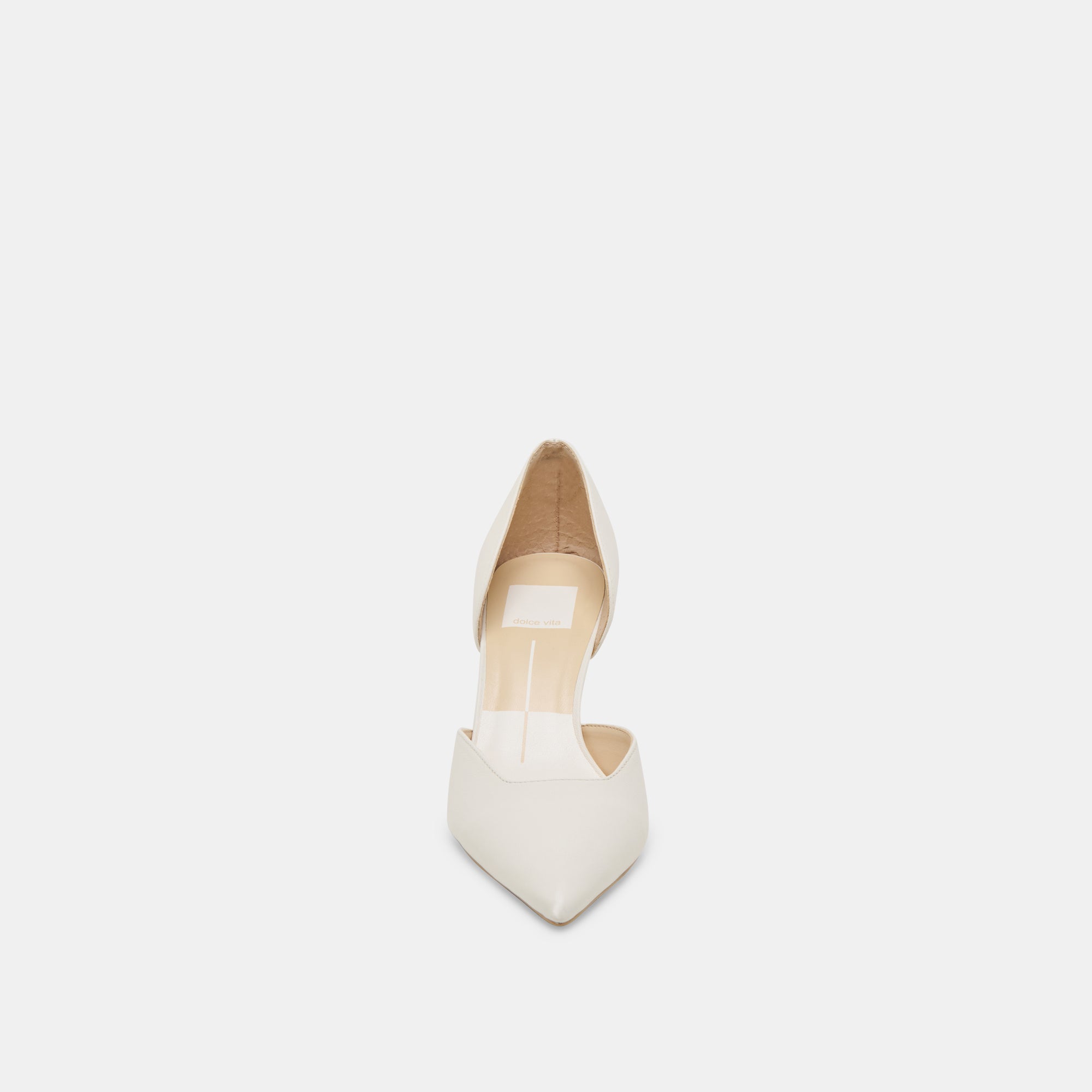 ELOY Women's White Leather Heels - Stylish & Comfortable High Heel Shoes for Party, Wedding & Evening Events