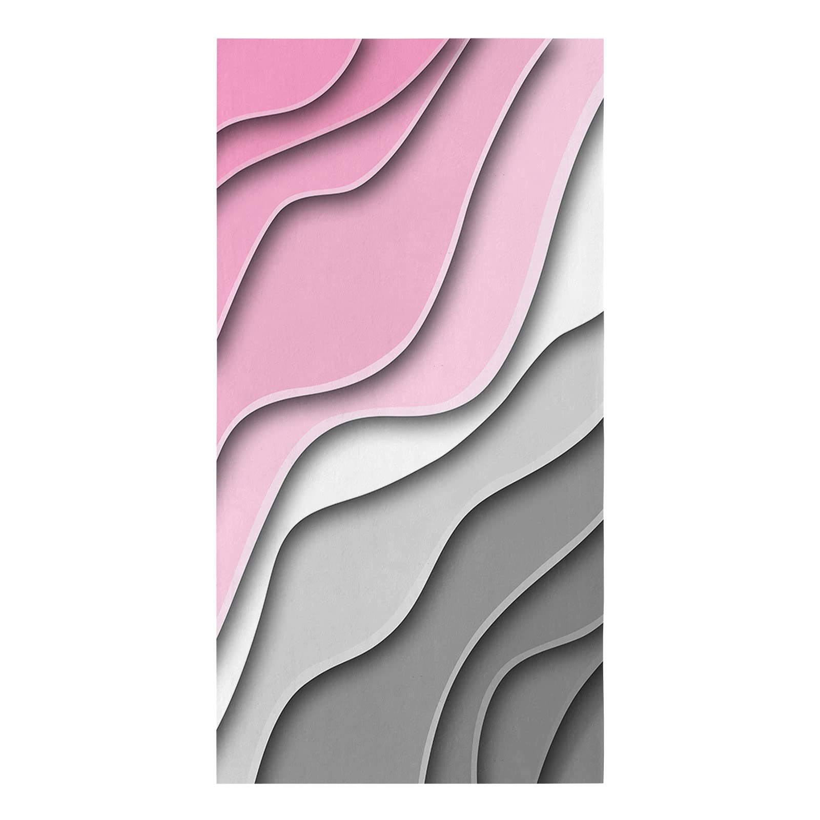 Abstract Art Kitchen Dish Towels 1 Pack - Soft Absorbent Cotton Drying Cloths for Kitchen & Bathroom | Pink Grey Ombre Ripple Design | Tea Towels, Bar Towels, Hand Towels | Perfect for Washing Dishes, Drying Hands & Decorating Your Home
