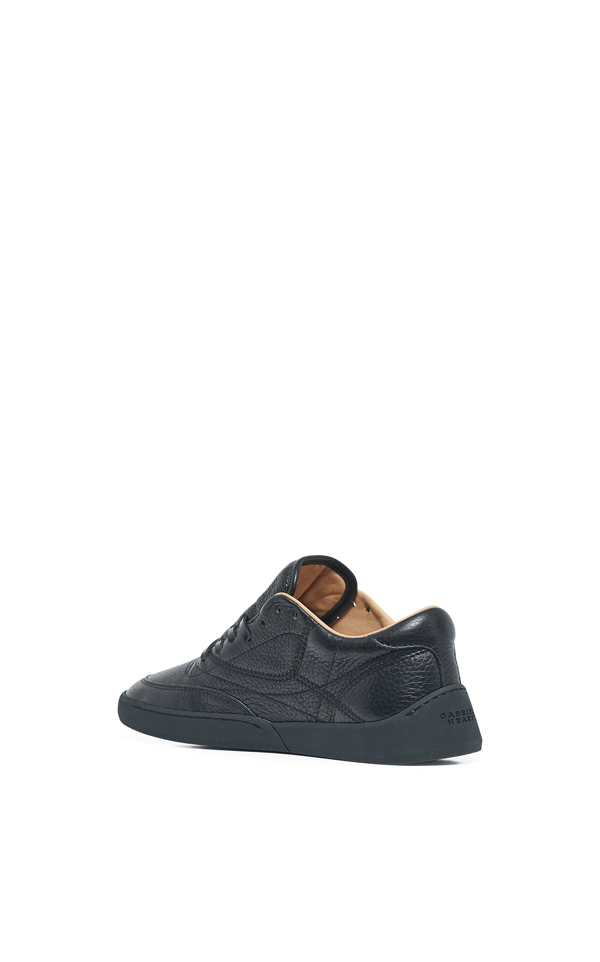 Men's Ohio Slip-On Sneakers - Black Textured Leather Casual Shoes for Walking, Work & Everyday Wear