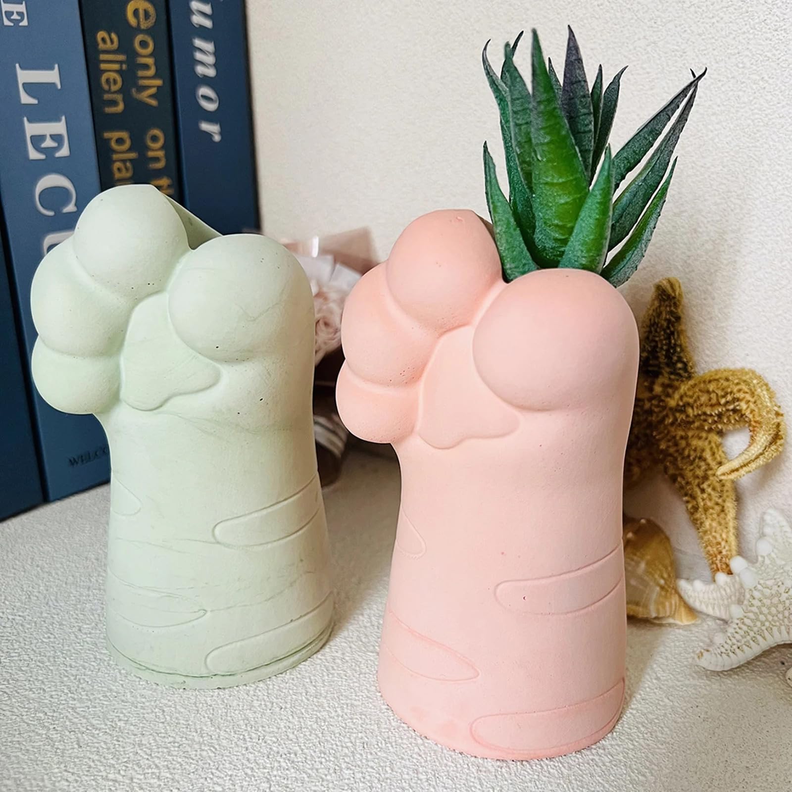 Cute Cat Claw Vase Silicone Mold - DIY Cement Flower Pot Mold for Succulents, Plaster Crafts & Pen Holders - Perfect for Home Decor, Garden Planters & Creative Clay Projects