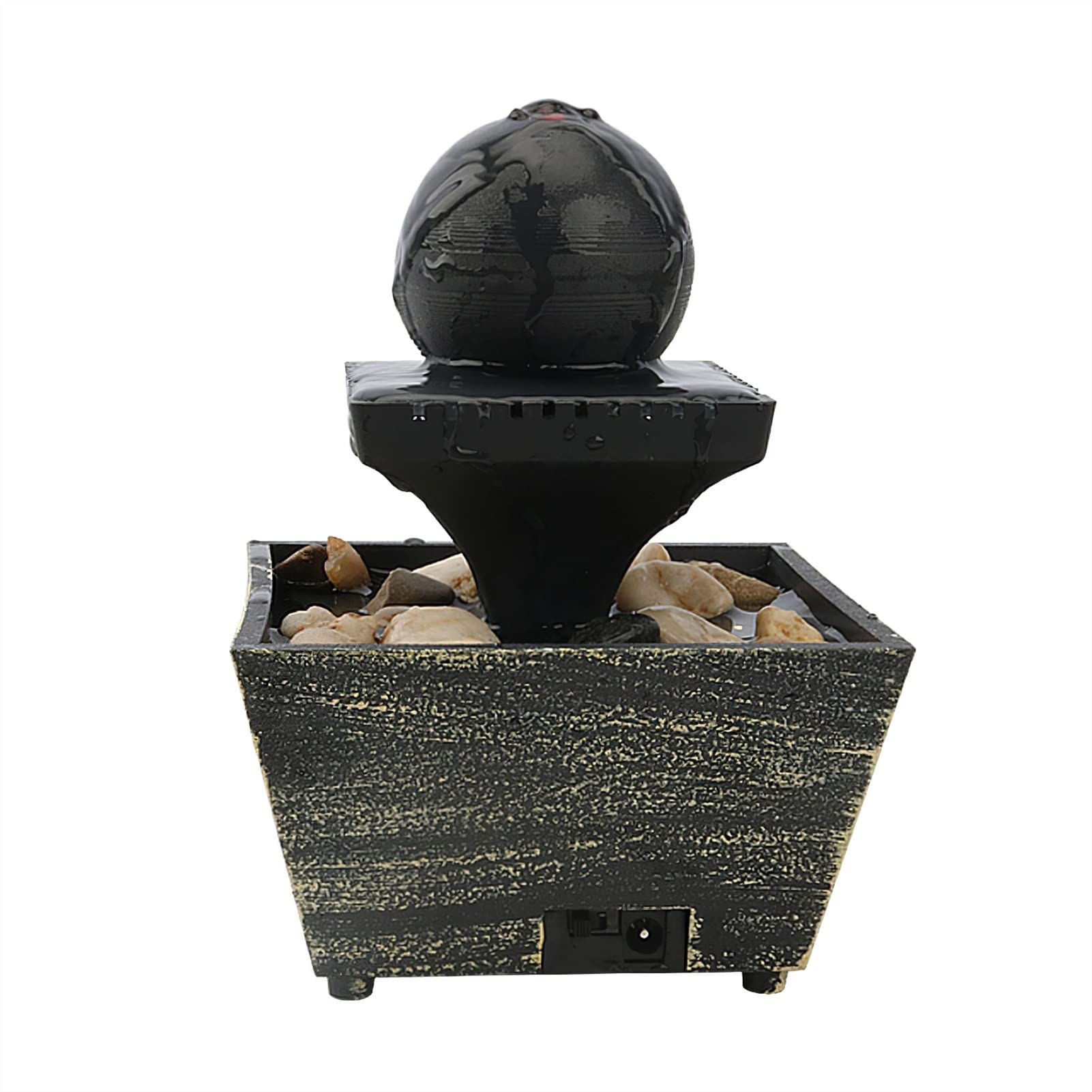 GUOQUNYC Indoor Tabletop Water Fountain - Zen Desktop Waterfall Decor for Home, Office, Living Room | Relaxing Decorative Fountain for Desk, Restaurant, Hotel Reception & Meditation Spaces