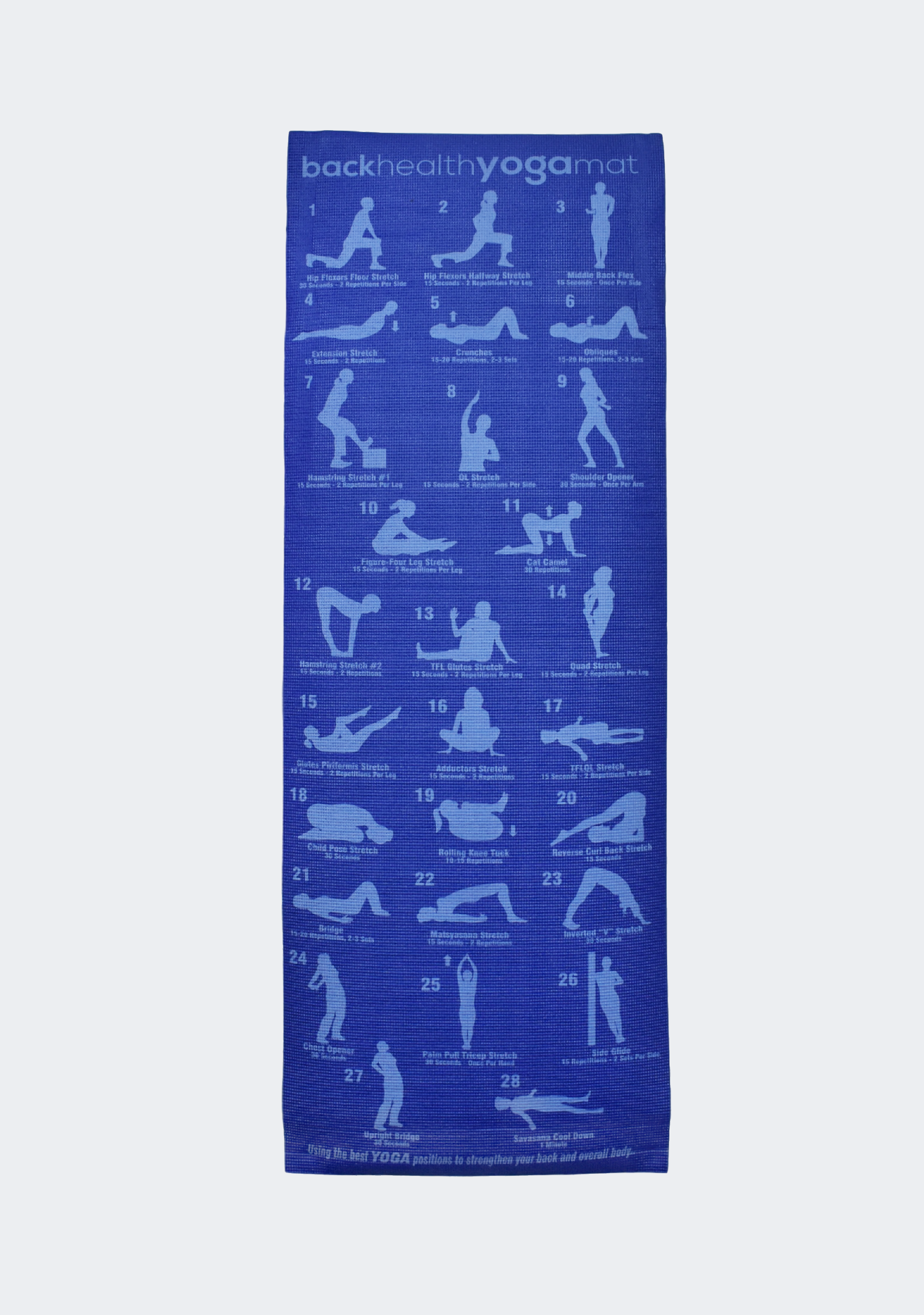 28 Exercise Guide Yoga Mat - Non-Slip, Eco-Friendly Workout Mat for Home & Gym - Perfect for Yoga, Pilates, and Fitness Training