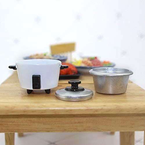 1:12 Scale Miniature Dollhouse Kitchen Accessories - Tiny Rice Cooker for Dollhouse Miniatures | Perfect for Dollhouse Decor, DIY Crafts & Collectibles