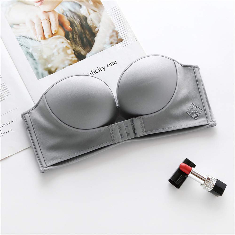 2 Pack Women's Hand-Shaped Front/Back Buckle Push Up Bra - Wirefree, Anti-Slip Strapless Design for Comfort & Lift | Perfect for Evening Wear, Wedding Dresses & Special Occasions