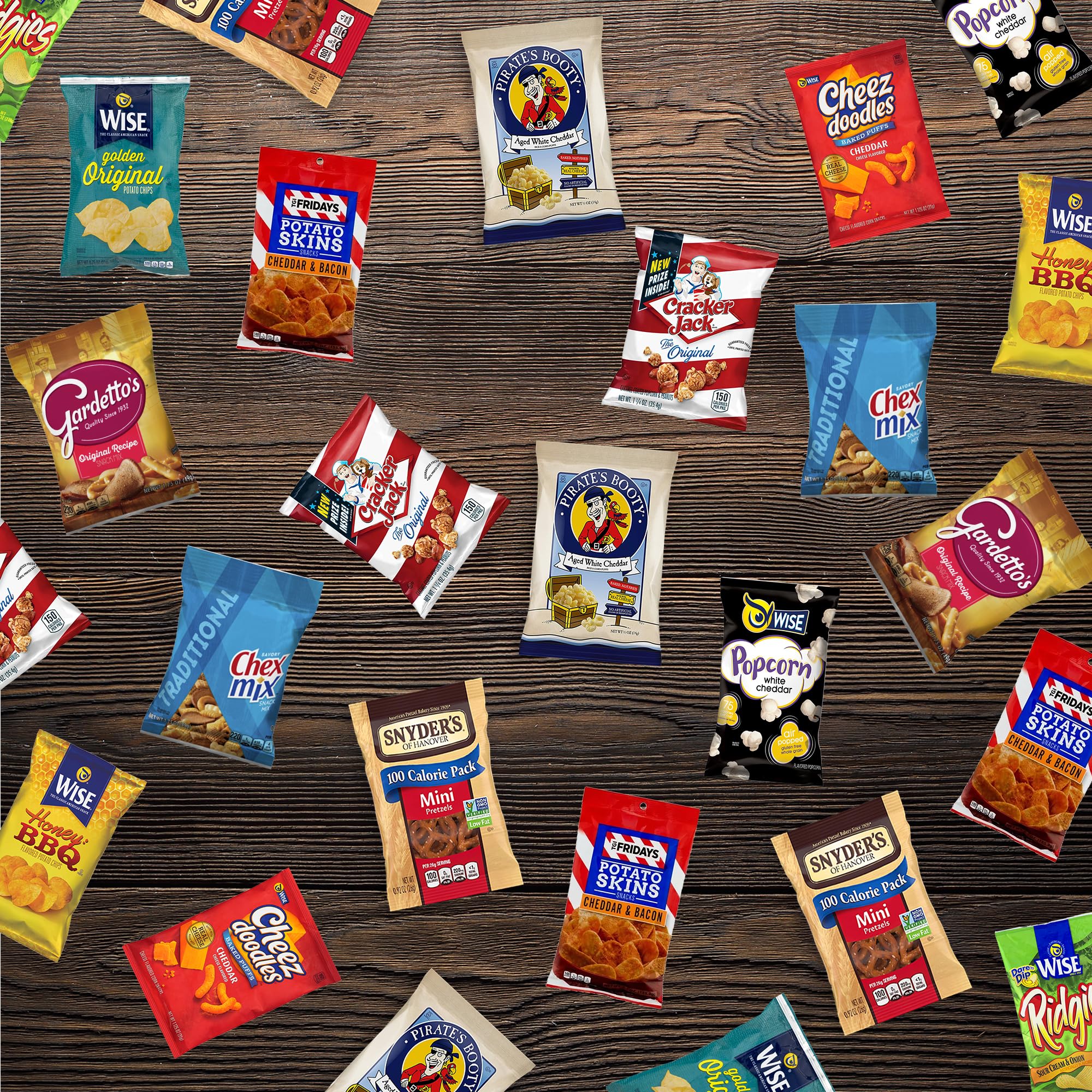 Bussin Boxes Assorted Chips Variety Pack - 50 Count of Potato Chips, Pretzels, Popcorn & Healthy Snacks | Perfect for Office Snacks, Party Favors & Road Trips