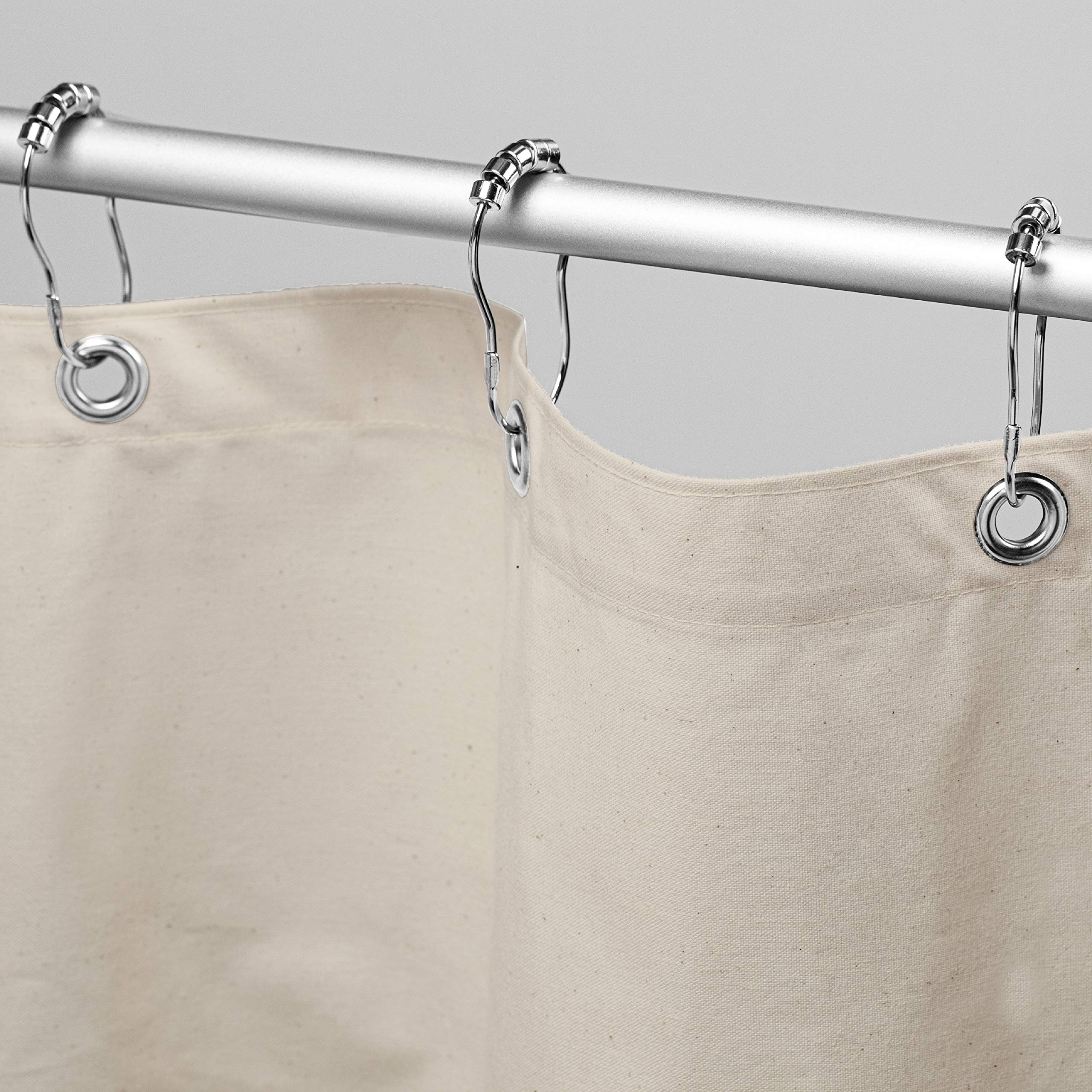 Organic Cotton Bean Products Shower Curtain 54x74 Inches - All Natural Bathroom Decor for Tub, Stall & Bath Showers | Eco-Friendly & Breathable Fabric for Spa-Like Experience