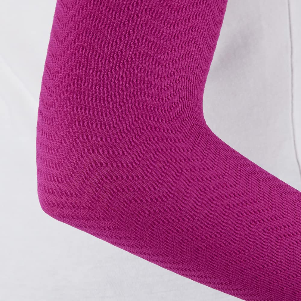 Solidea Active Massage Arm Bands for Women & Men - Fuscia Pink Compression Sleeves for Workout, Running, Tennis & Muscle Recovery