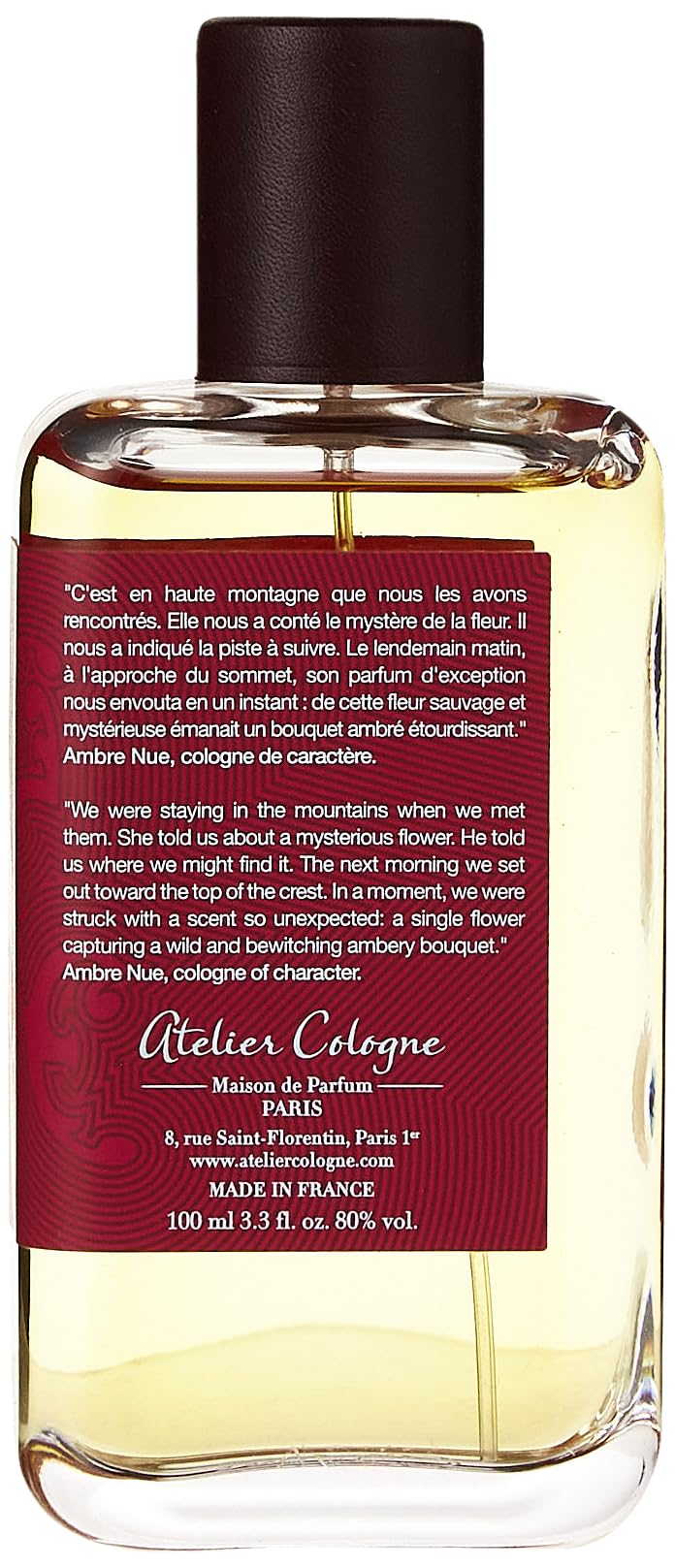 Atelier Cologne Absolue Spray - Ambre Nue Eau de Parfum, 3.3 oz / 100ml - Luxury Amber Scent for Women & Men - Perfect for Date Night, Special Occasions & Everyday Elegance