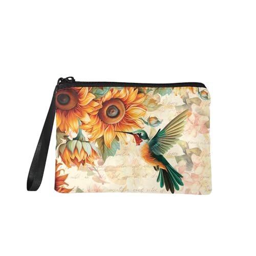 Vintage Sunflowers Hummingbird
