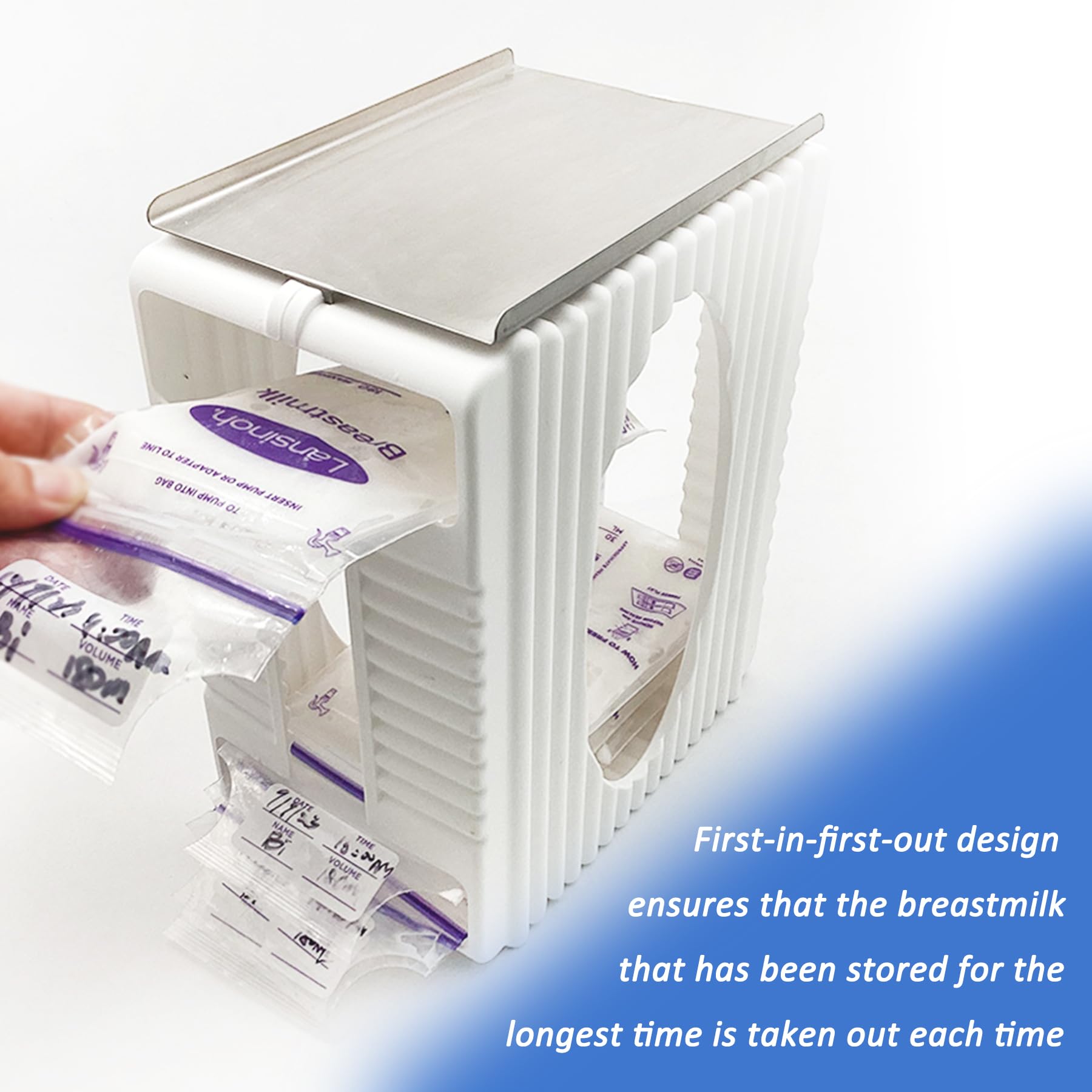 Best Breastmilk Storage Containers for Fridge & Freezer - BPA-Free Breast Milk Storage Bags with Quick Freeze Metal Tray - Perfect for Organizing and Preserving Breastmilk at Home or Work