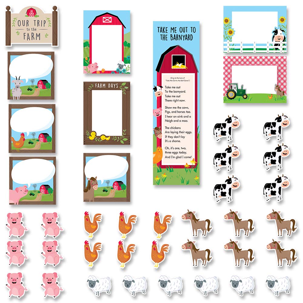 Creative Teaching Press Farm Friends Our Trip to the Farm Mini Bulletin Board Set - 10240 - Classroom Decor for Preschool, Kindergarten & Elementary School - Perfect for Farm-Themed Lessons & Classroom Displays