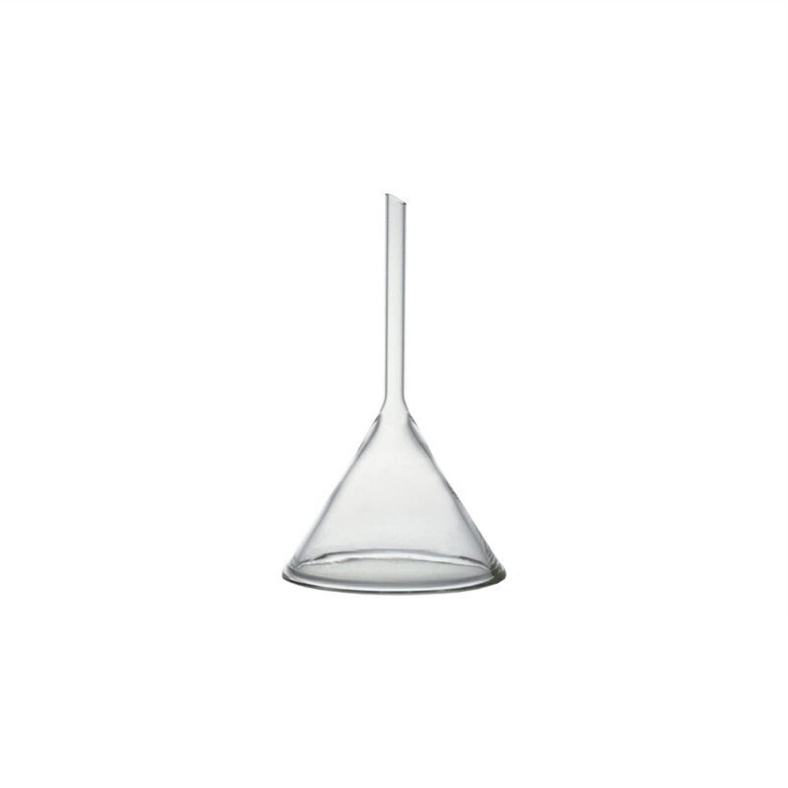 180mm Short Stem Borosilicate Glass Funnel - Heavy Wall Lab Funnel for Chemistry Experiments, Home Brewing & Essential Oil Mixing (Pack of 1, Short Neck Design)