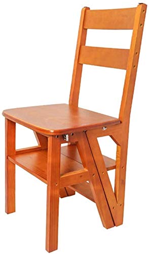 KAZUP Foldable 4-Step Ladder Stool with Backrest - Indoor Climbing Stool, Wide Step Stool for Home, Kitchen, Bathroom & Garden Use