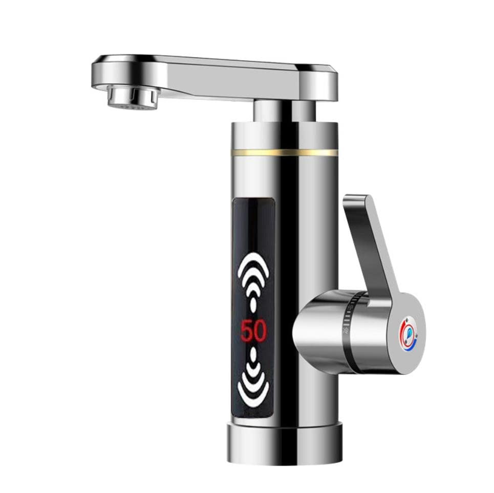 Instant Electric Water Heater Tap - Tankless Hot Water Faucet for Kitchen, 3KW Fast Heating, Cold to Hot in Seconds - Perfect for Coffee, Tea, Cooking & Dish Washing (Stainless Steel)