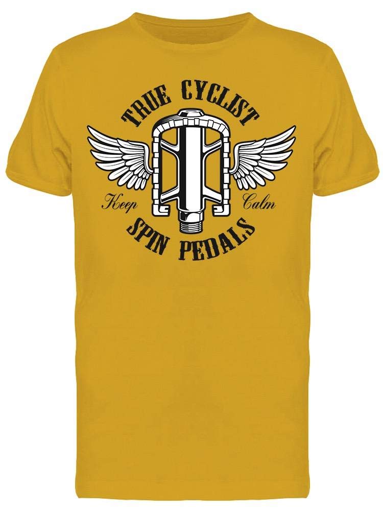 True Cyclist with Wings Graphic T-Shirt for Men - Comfortable & Stylish Cycling Tee for Outdoor Rides & Casual Wear