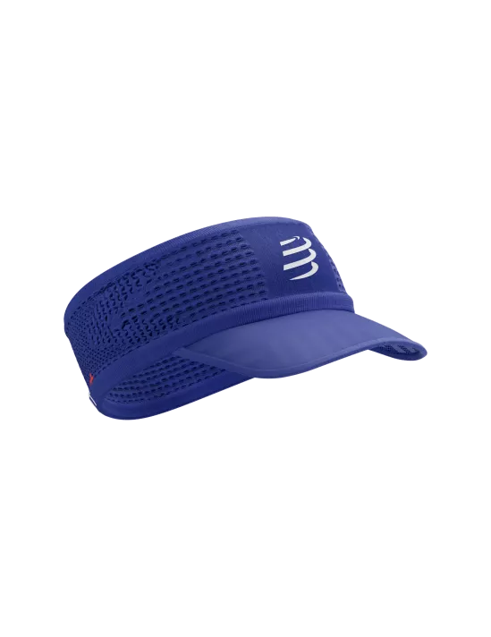 Compressport Unisex Spiderweb Headband - Sweat-Wicking, Breathable for Running, Cycling & Workouts - Dazzling Blue/White Design for Sports & Fitness Enthusiasts