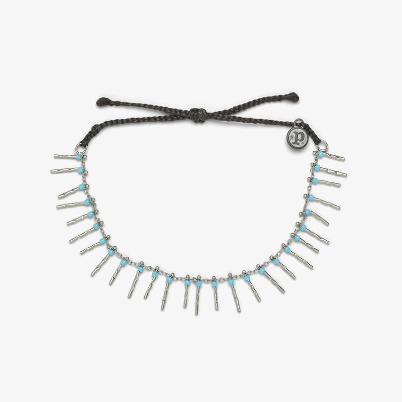 Pura Vida Fringe Bead Black Ankle Bracelet for Women - Boho Chic Adjustable Anklet for Beach, Summer & Festival Outfits