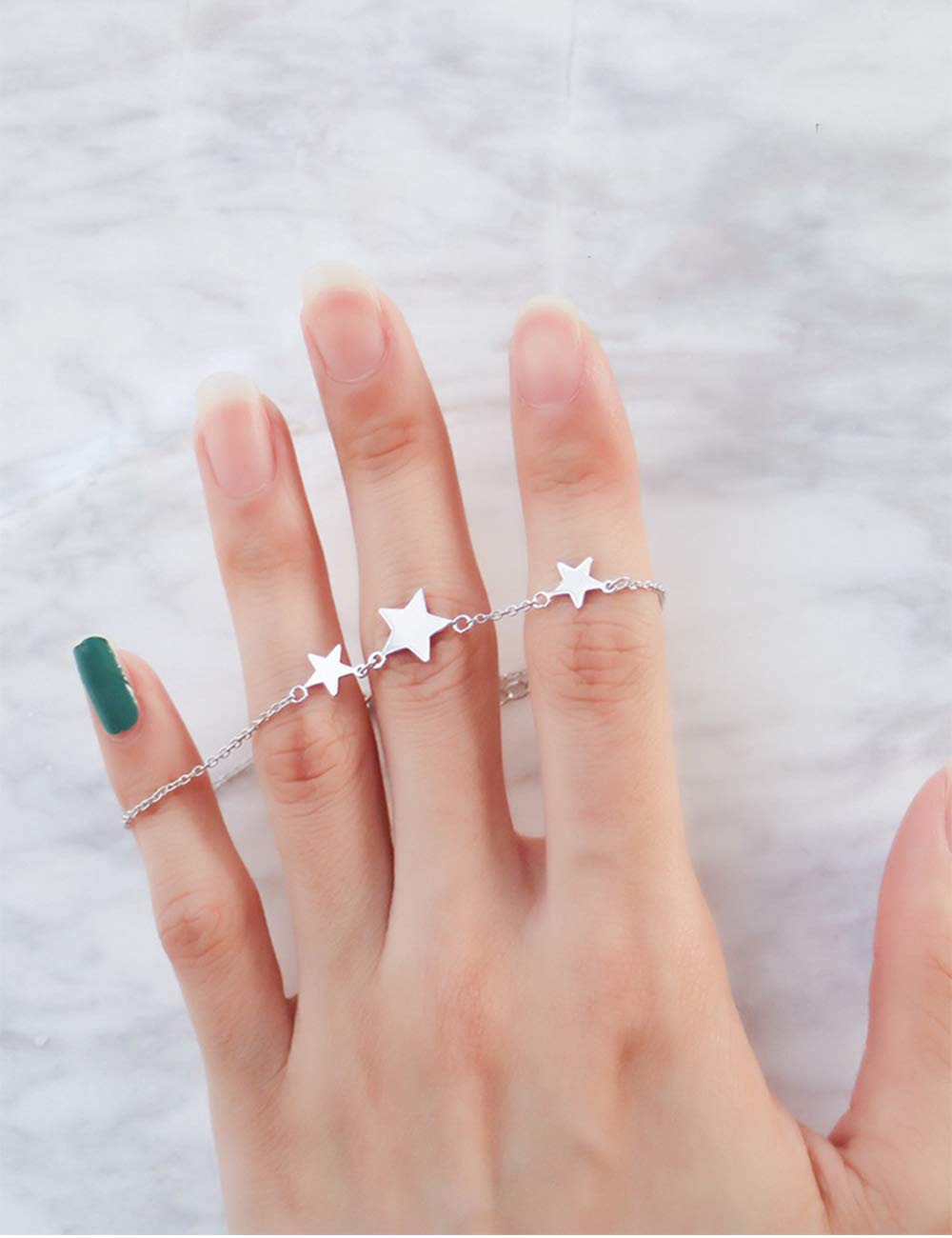 925 Sterling Silver Bohemian Star Anklet for Women - Dainty Foot Chain Bracelet | Bridal, Beach & Festival Jewelry Accessories