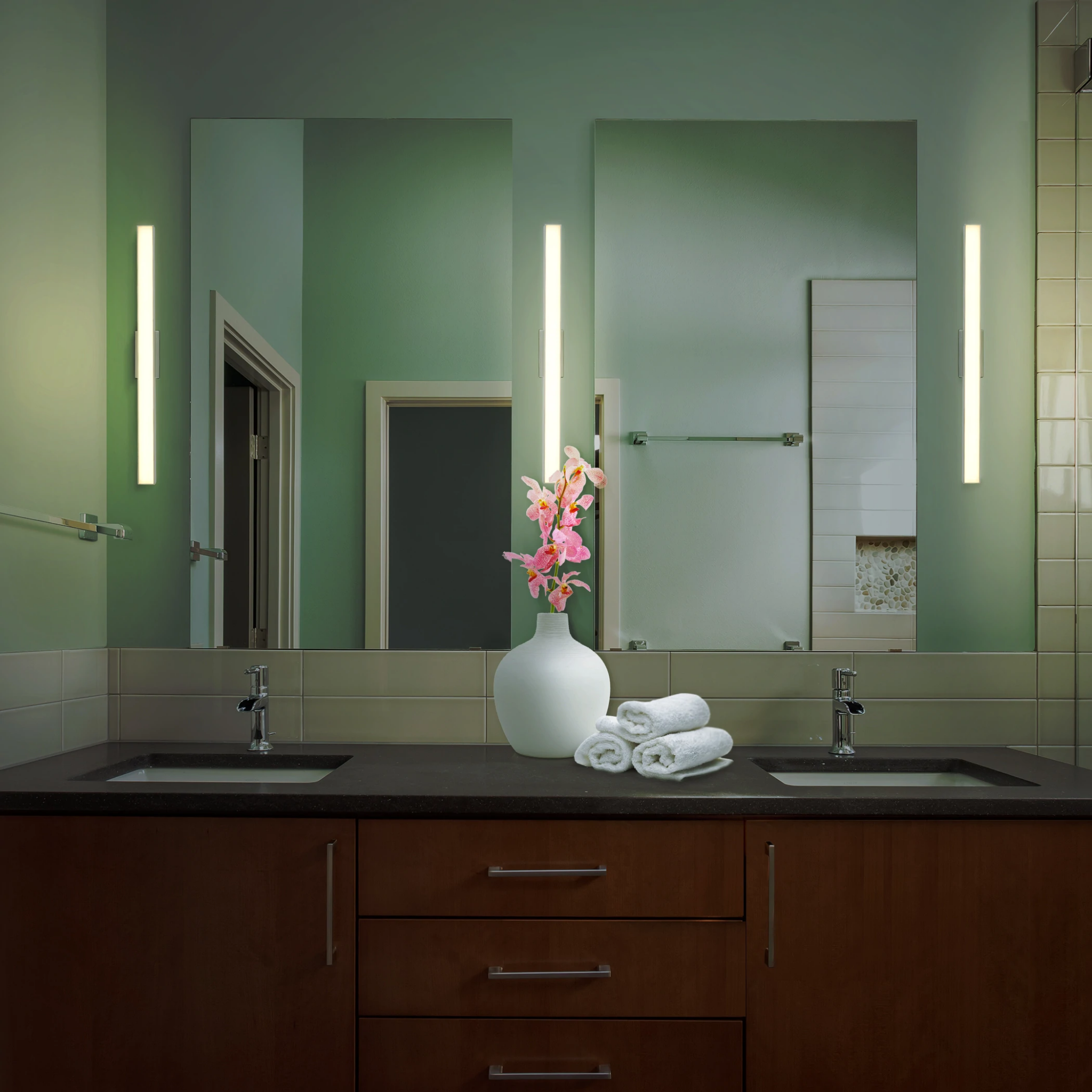 VONN Procyon VMW11024AL 24-Inch Silver AC LED Bathroom Vanity Light - Perfect for Modern Bathroom Makeup Mirror Lighting & Home Decor
