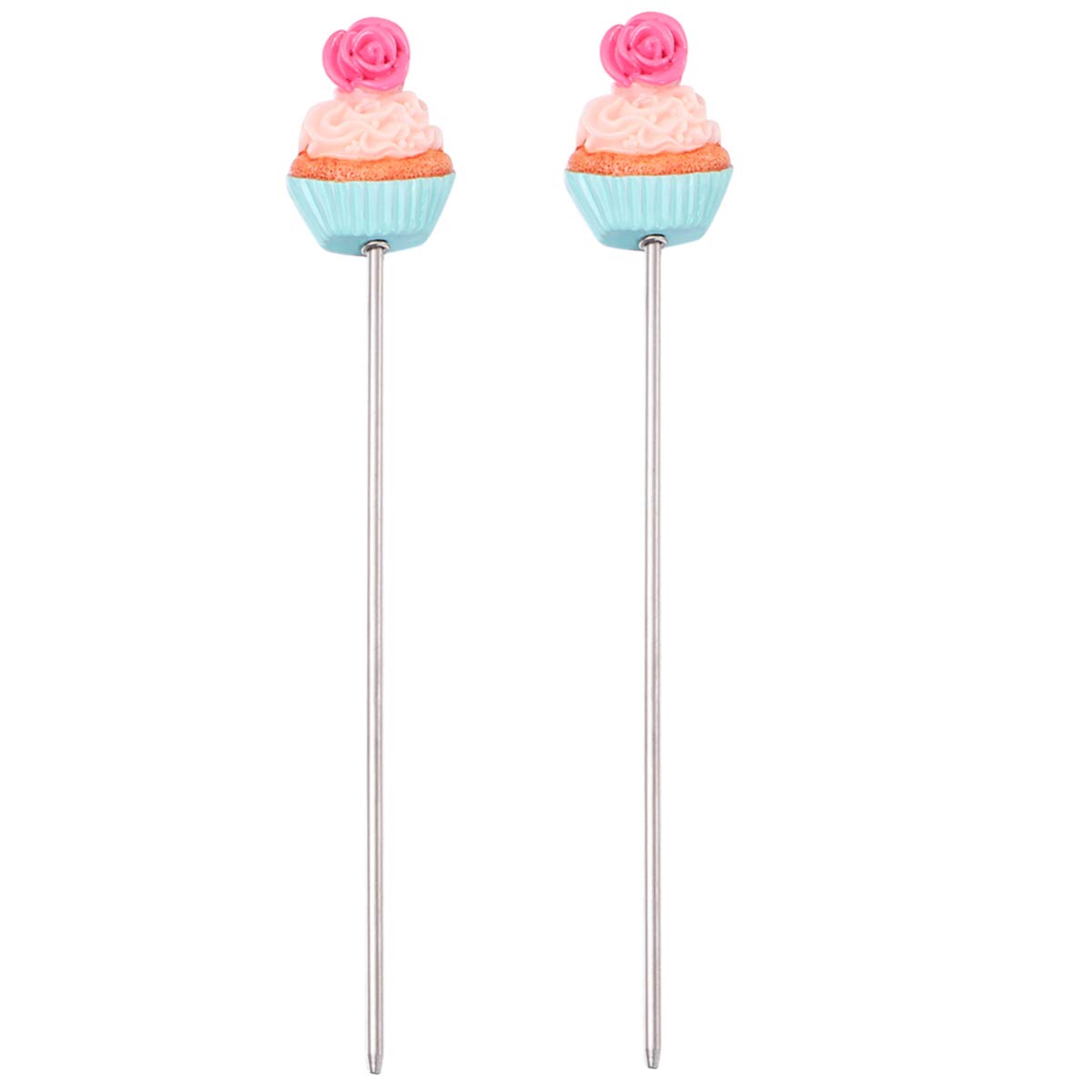 Hemoton 2-Pack Stainless Steel Cake Testers - Reusable Baking Needles for Cakes, Bread & Muffins | Perfect for DIY Baking, Pastry Testing & Dessert Making (Safflower Cake)