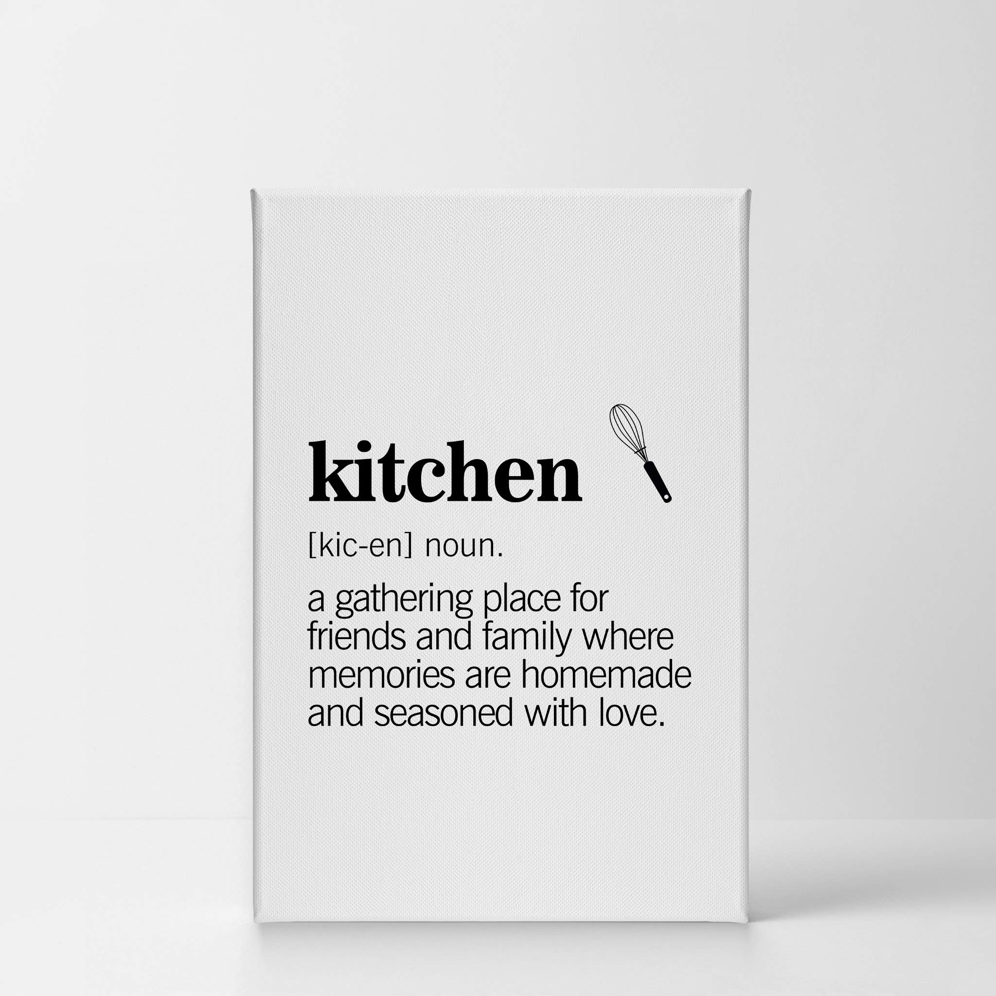 Funny Kitchen Quote Canvas Wall Art Print - Noun Dictionary Definition Decor for Restaurant, Cafe & Dining Room - Farmhouse Style Modern Housewarming Gift (36x24 Inch) - Perfect for Home, Office & Commercial Spaces