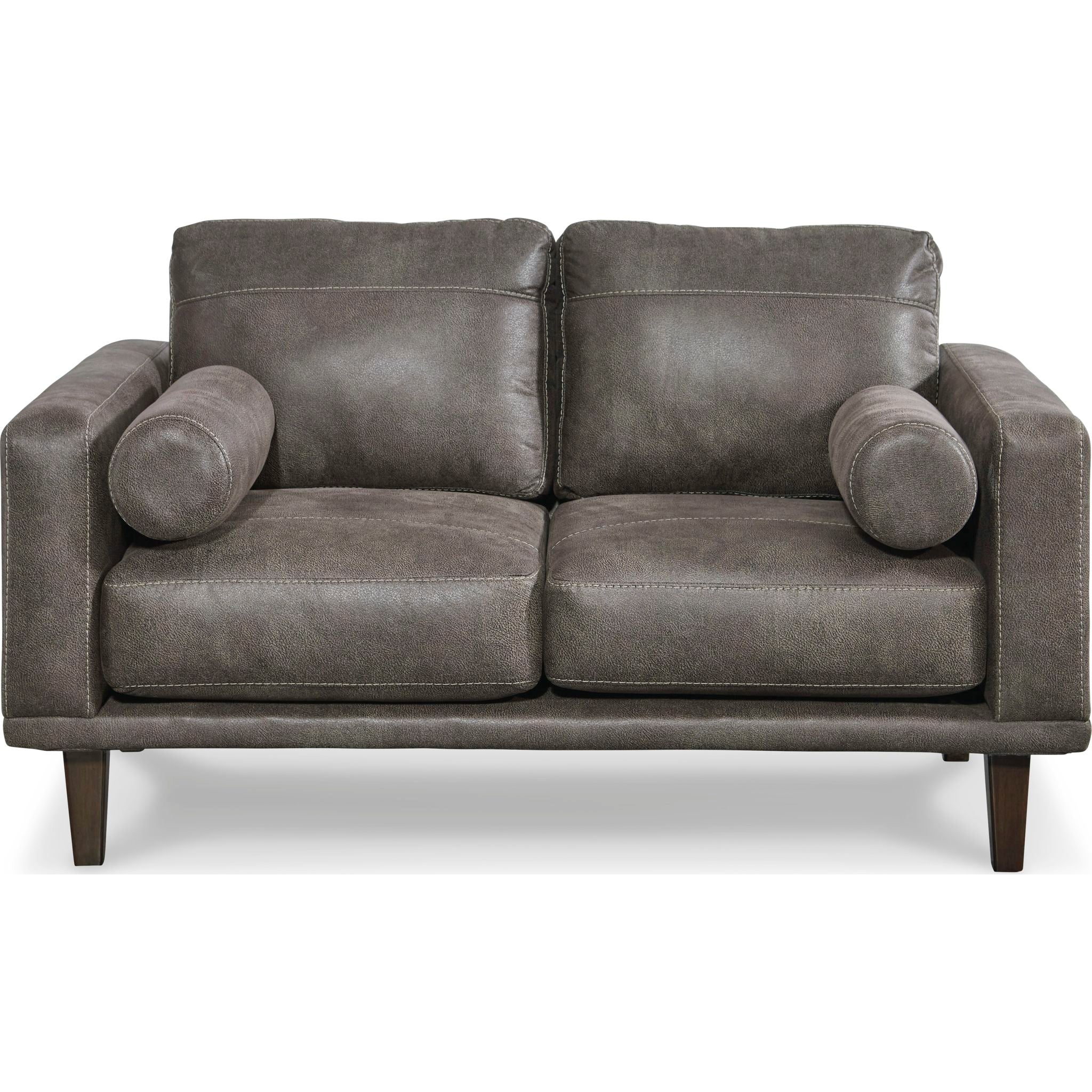 Arroyo Loveseat in Smoke Gray - Modern Small Sofa for Living Room, Apartment, or Office - Perfect for Relaxing, Reading, and Entertaining Guests