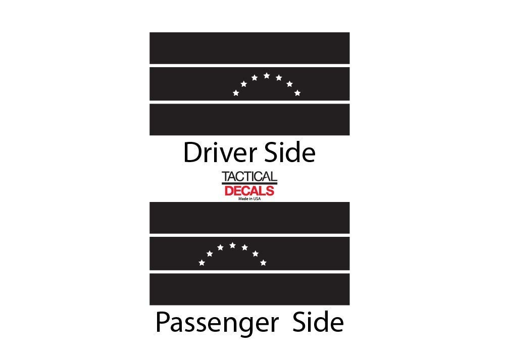 Matte Black Venezuelan Flag Decals for Toyota 4Runner Side Windows - TF27.A - Perfect for Off-Road Adventures and Car Enthusiasts