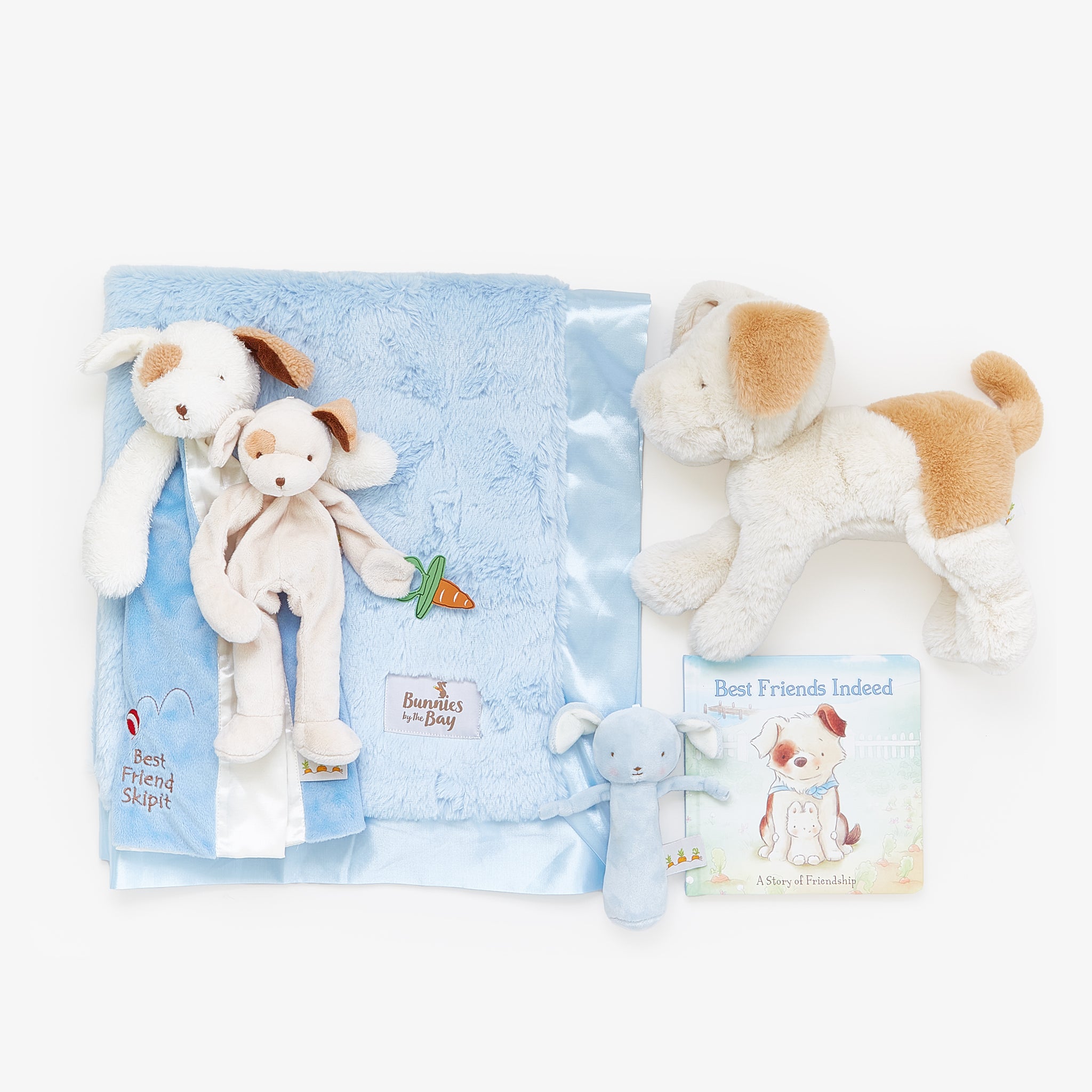 Bunnies Do Delight! Skipit Gift Set - Blue Bunny Plush Toy for Kids | Perfect for Easter Gifts, Birthday Presents & Nursery Decor
