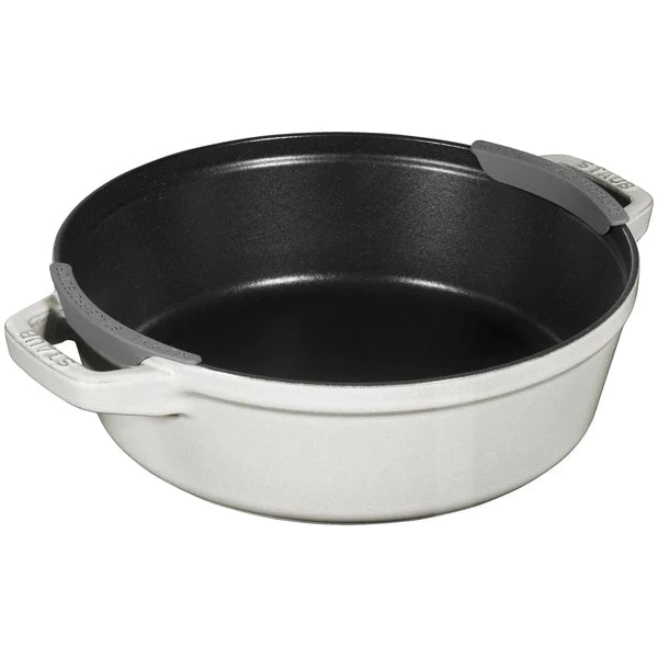 Staub 4-Piece Cast Iron Cookware Set - White Truffle Color | Premium Dutch Oven & Saucepan for Baking, Roasting & Slow Cooking | Perfect for Home Chefs & Gourmet Kitchens